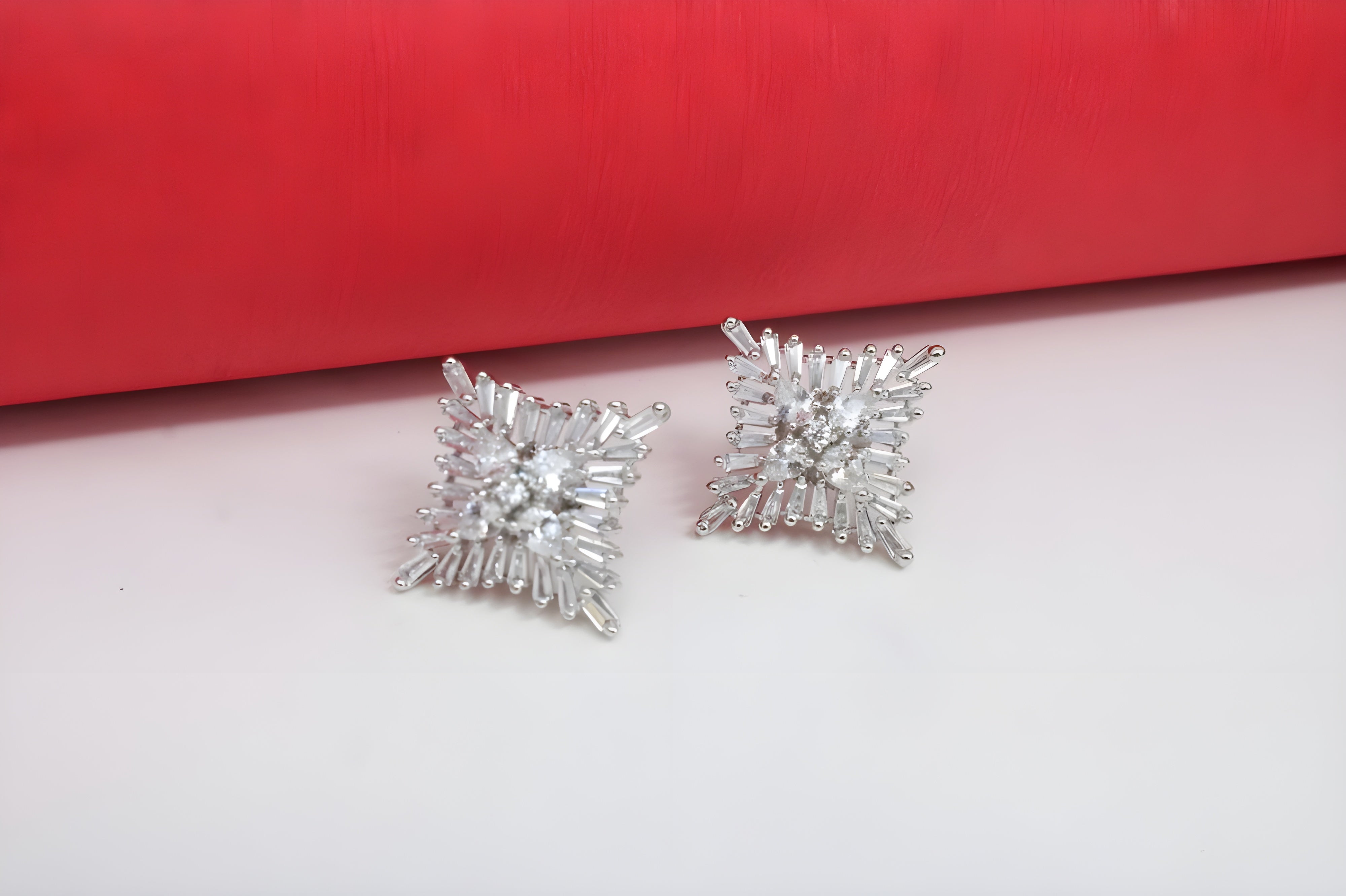 Silver Starburst Earrings