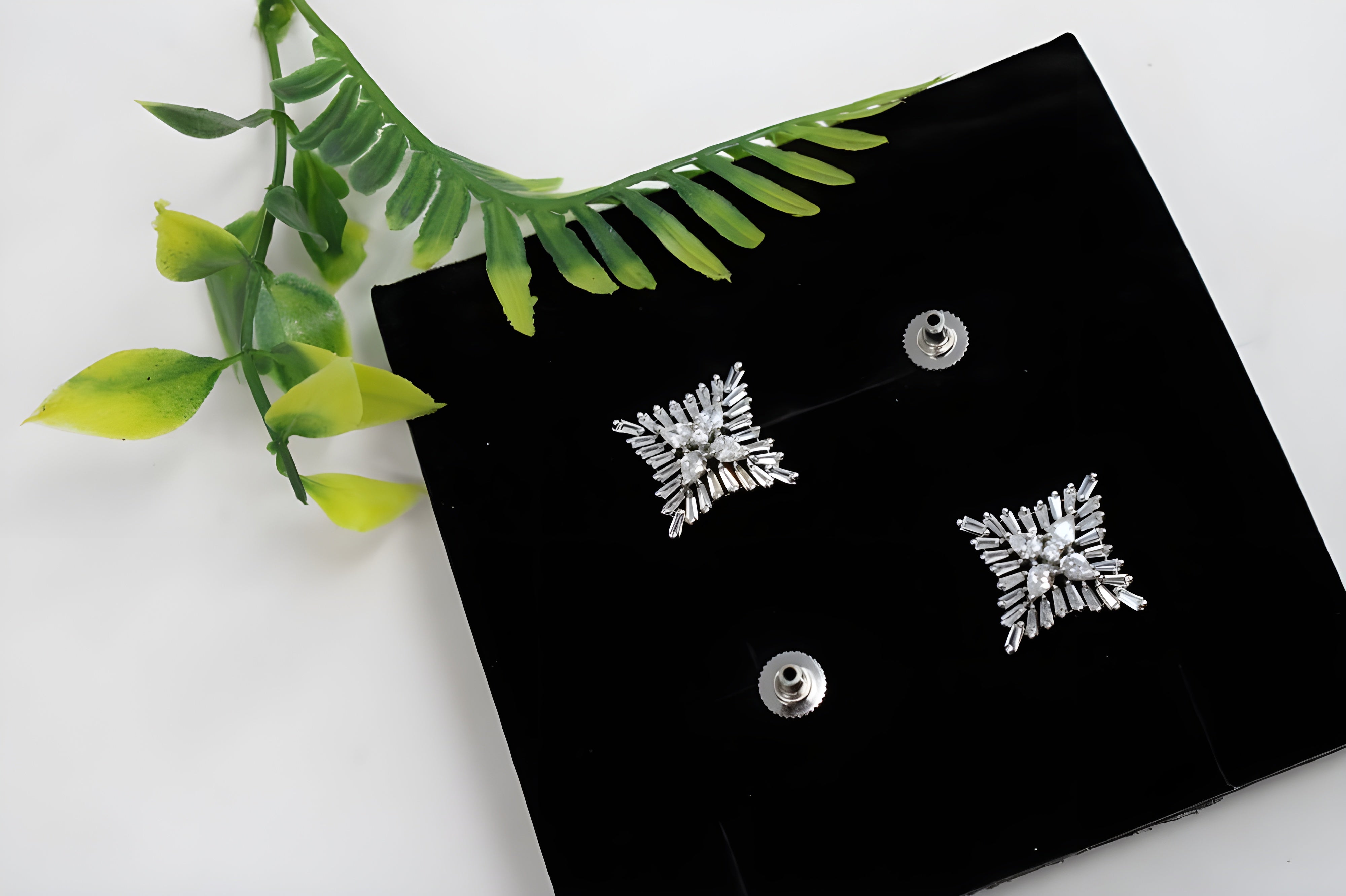 Silver Starburst Earrings