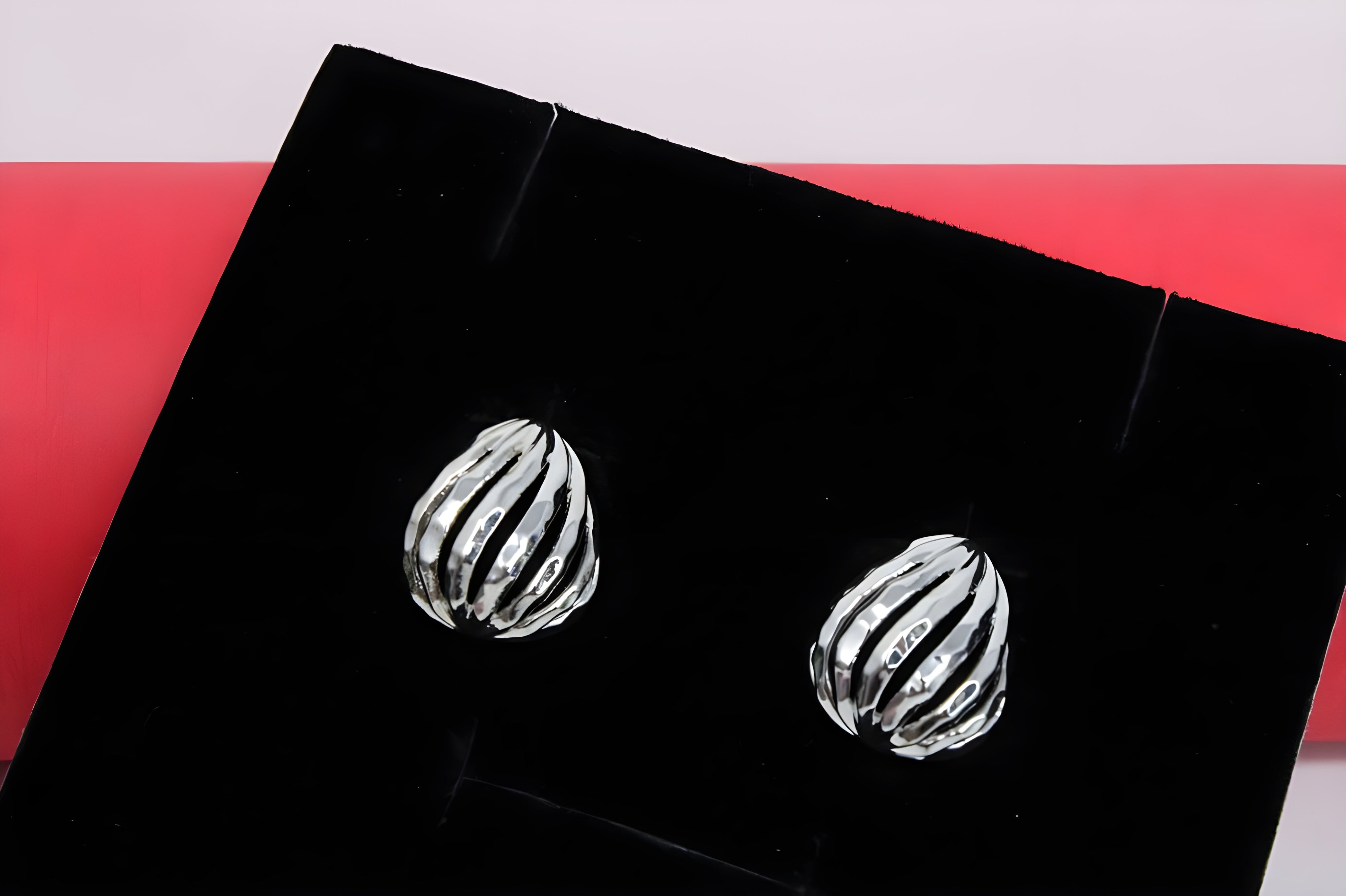 Sparkling Silver Cyclone Earrings