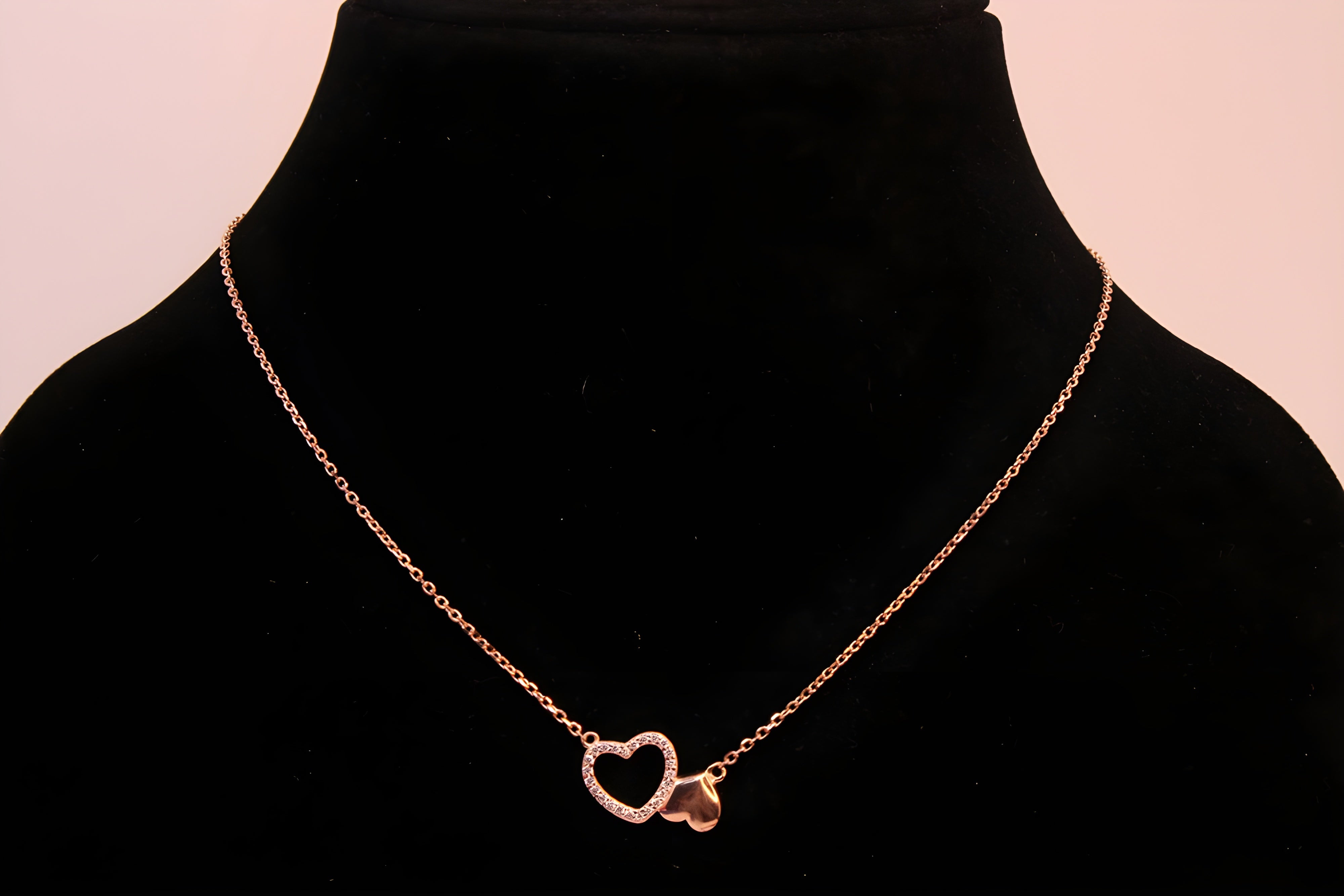 Golden Glow 92.5 Sterling Silver Heart Pendant