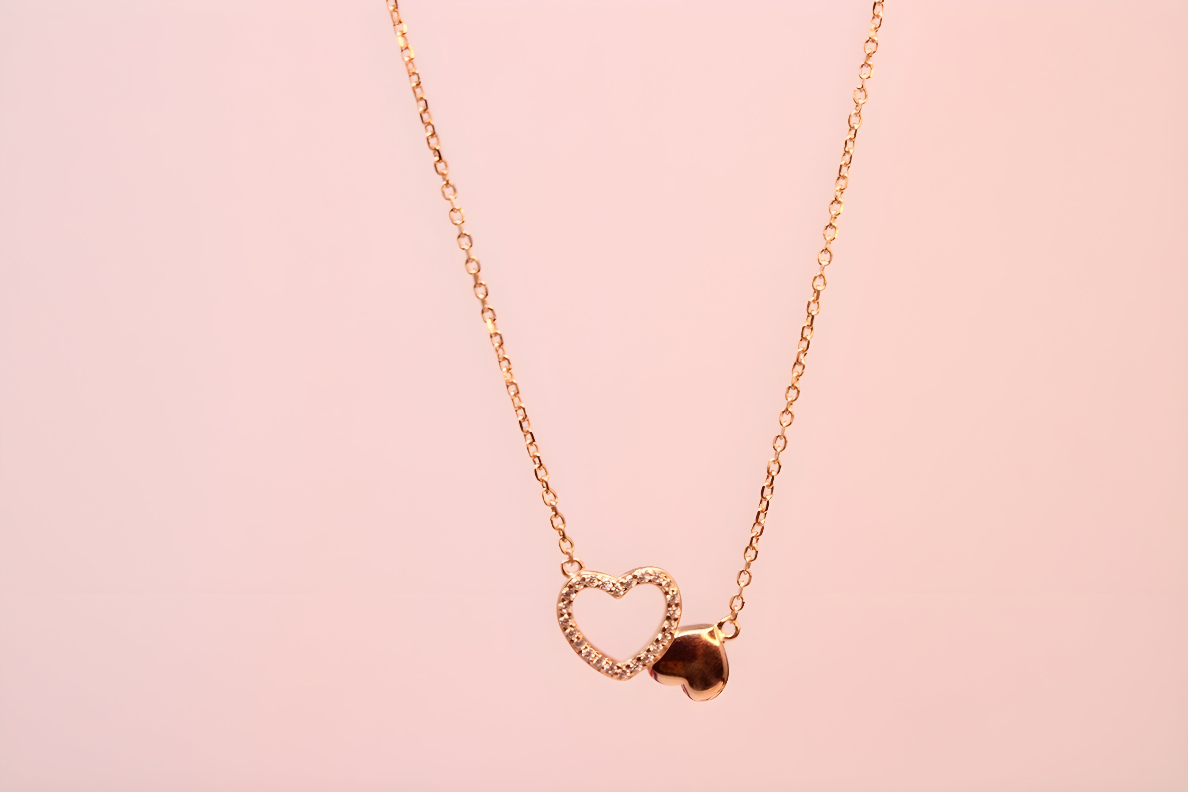 Golden Glow 92.5 Sterling Silver Heart Pendant