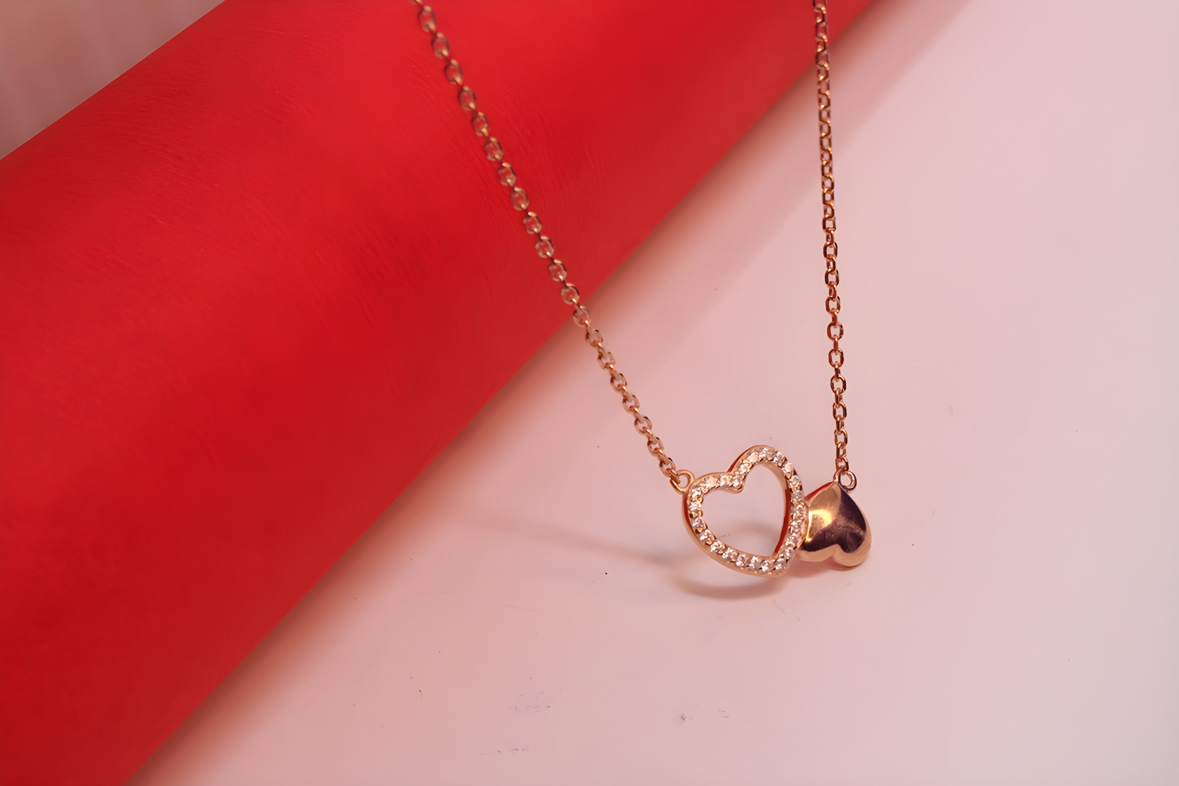 Golden Glow 92.5 Sterling Silver Heart Pendant