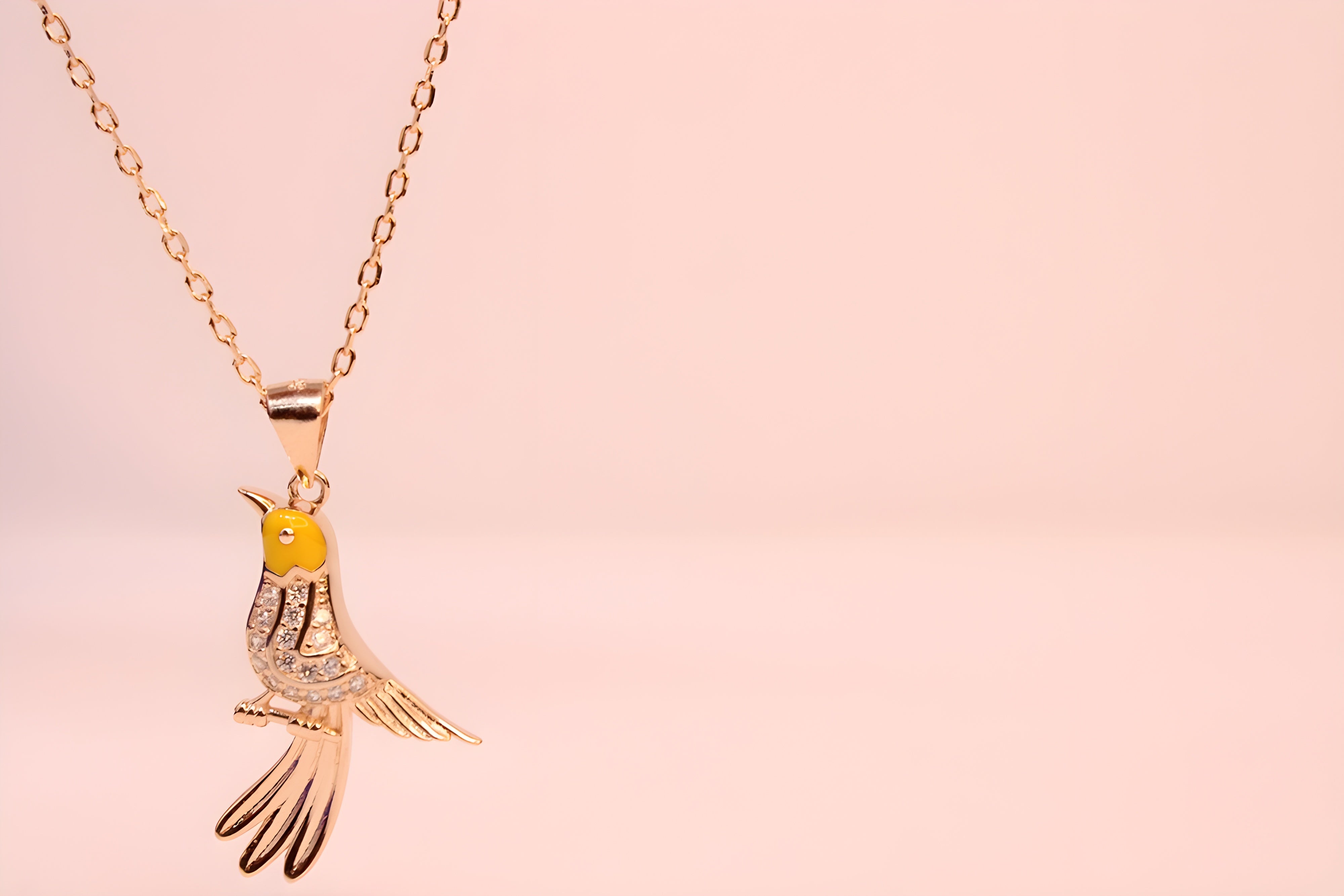 Sterling Silver with Copper-Gold Color Birdsong Pendant