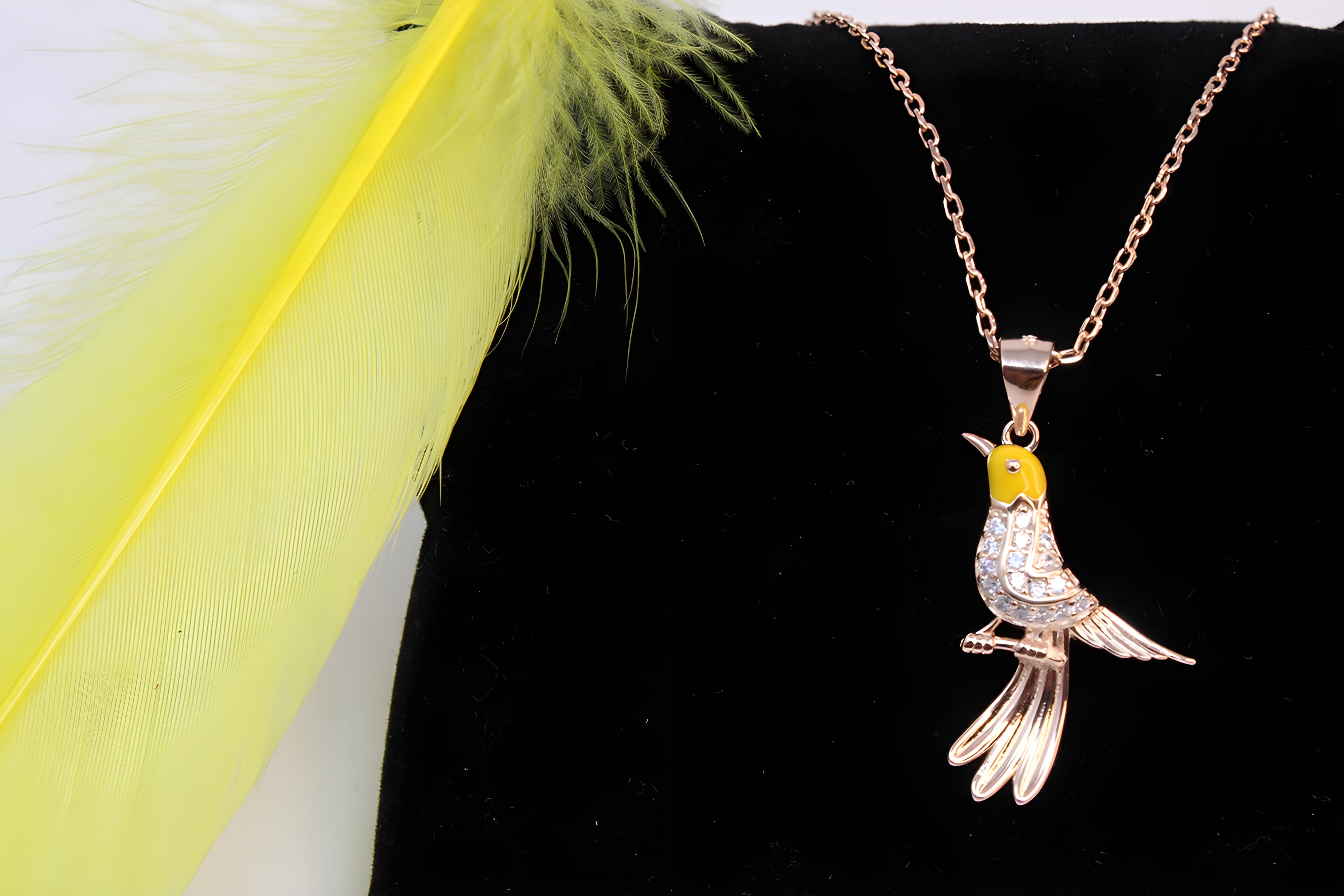 Sterling Silver with Copper-Gold Color Birdsong Pendant