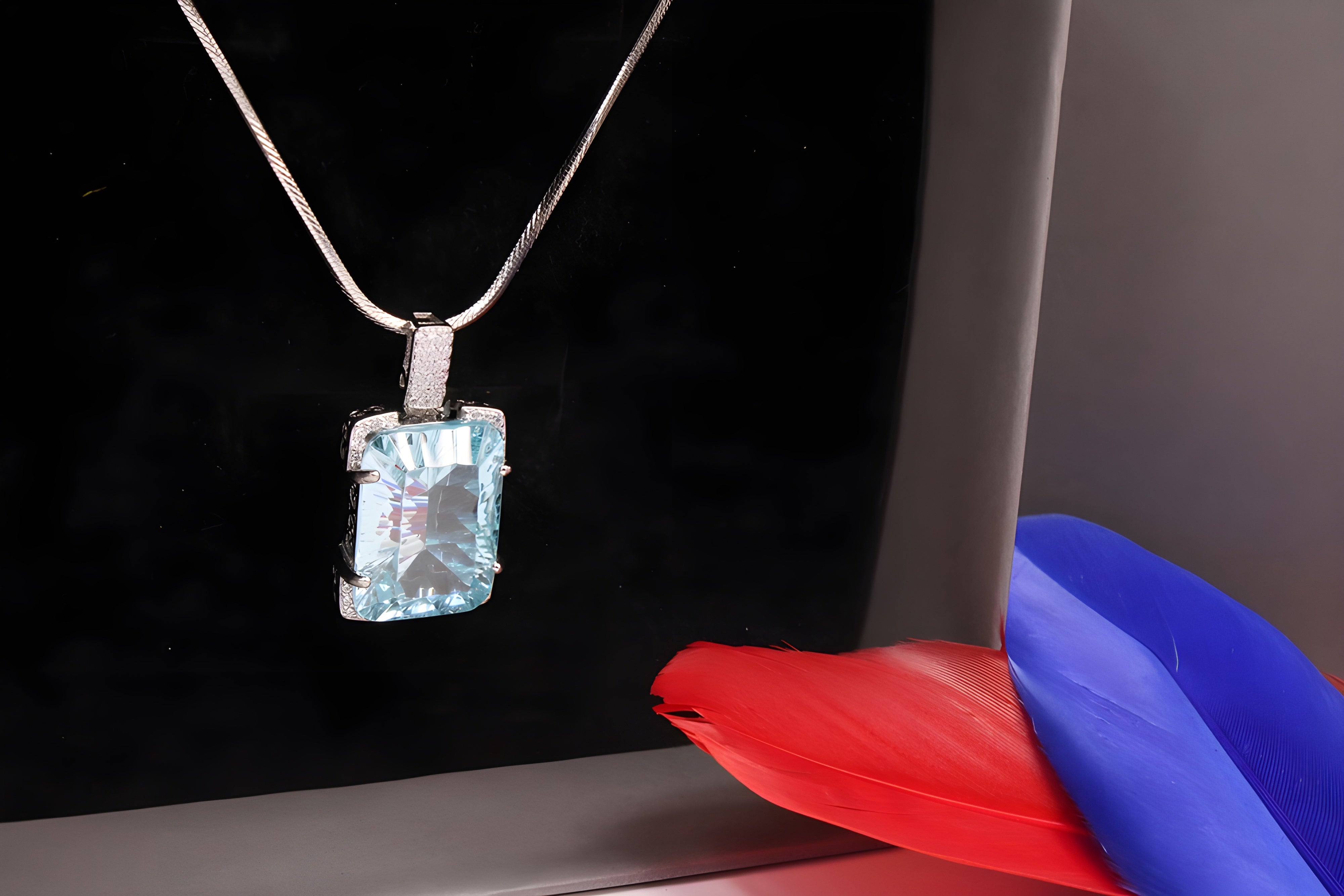 Silver Azure Elegance Pendant