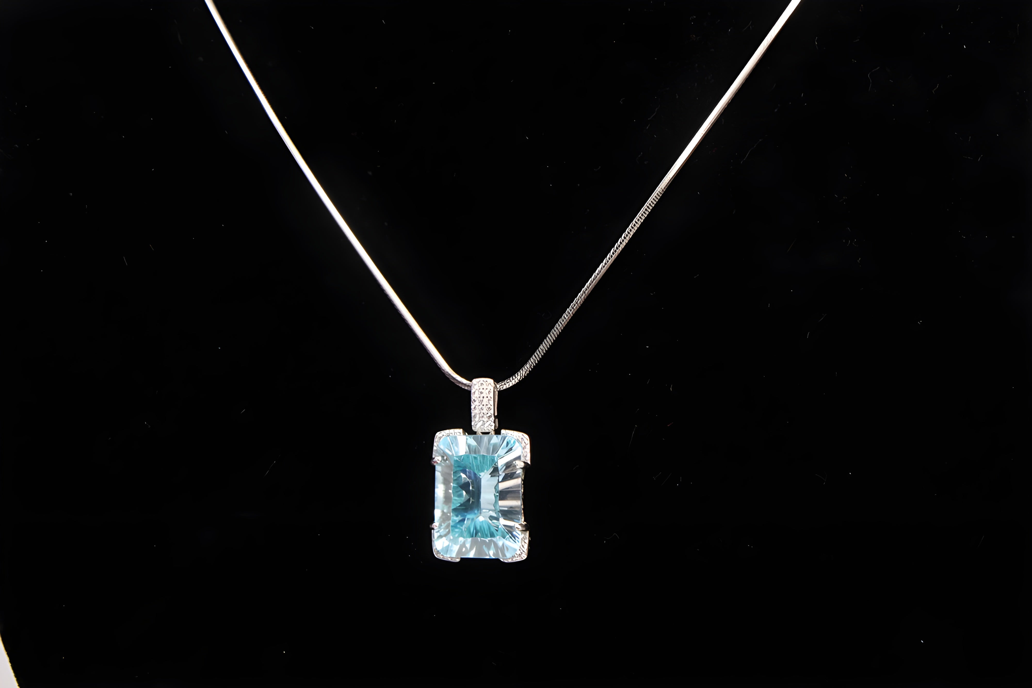 Silver Azure Elegance Pendant