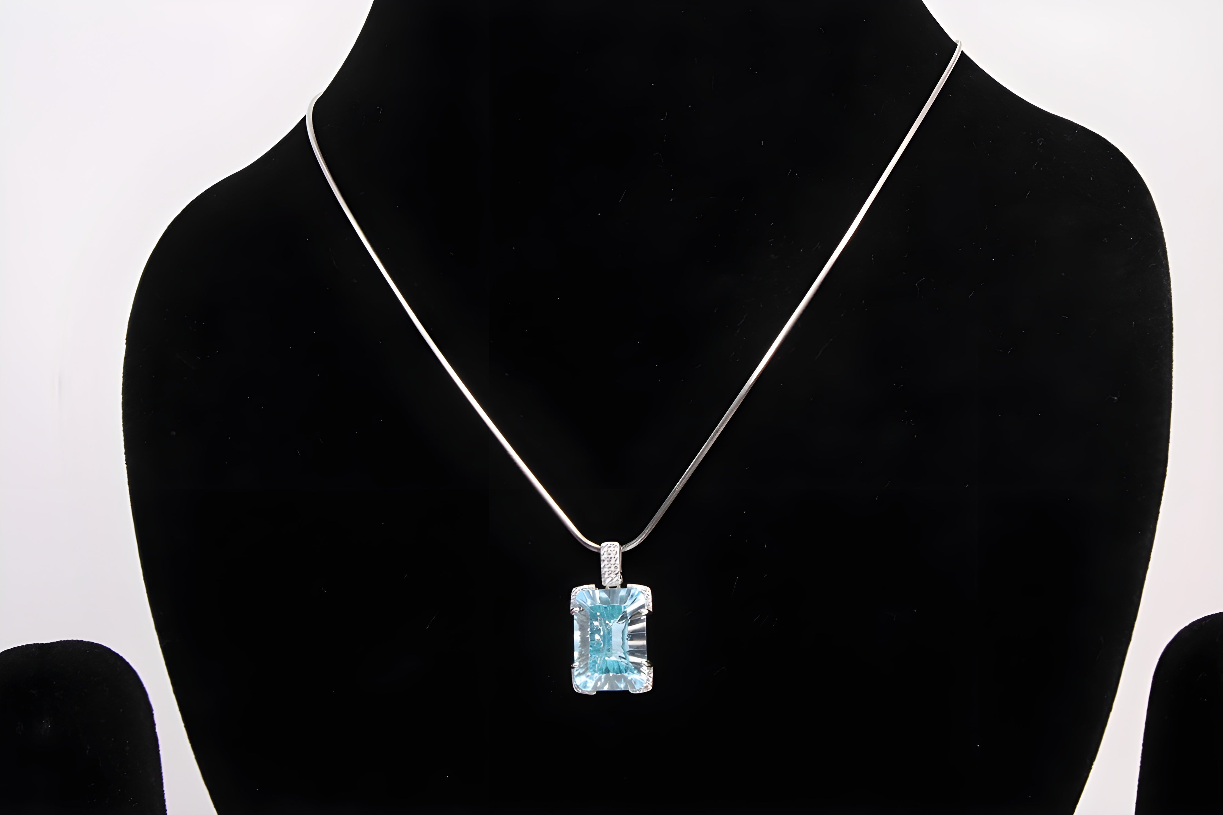 Silver Azure Elegance Pendant