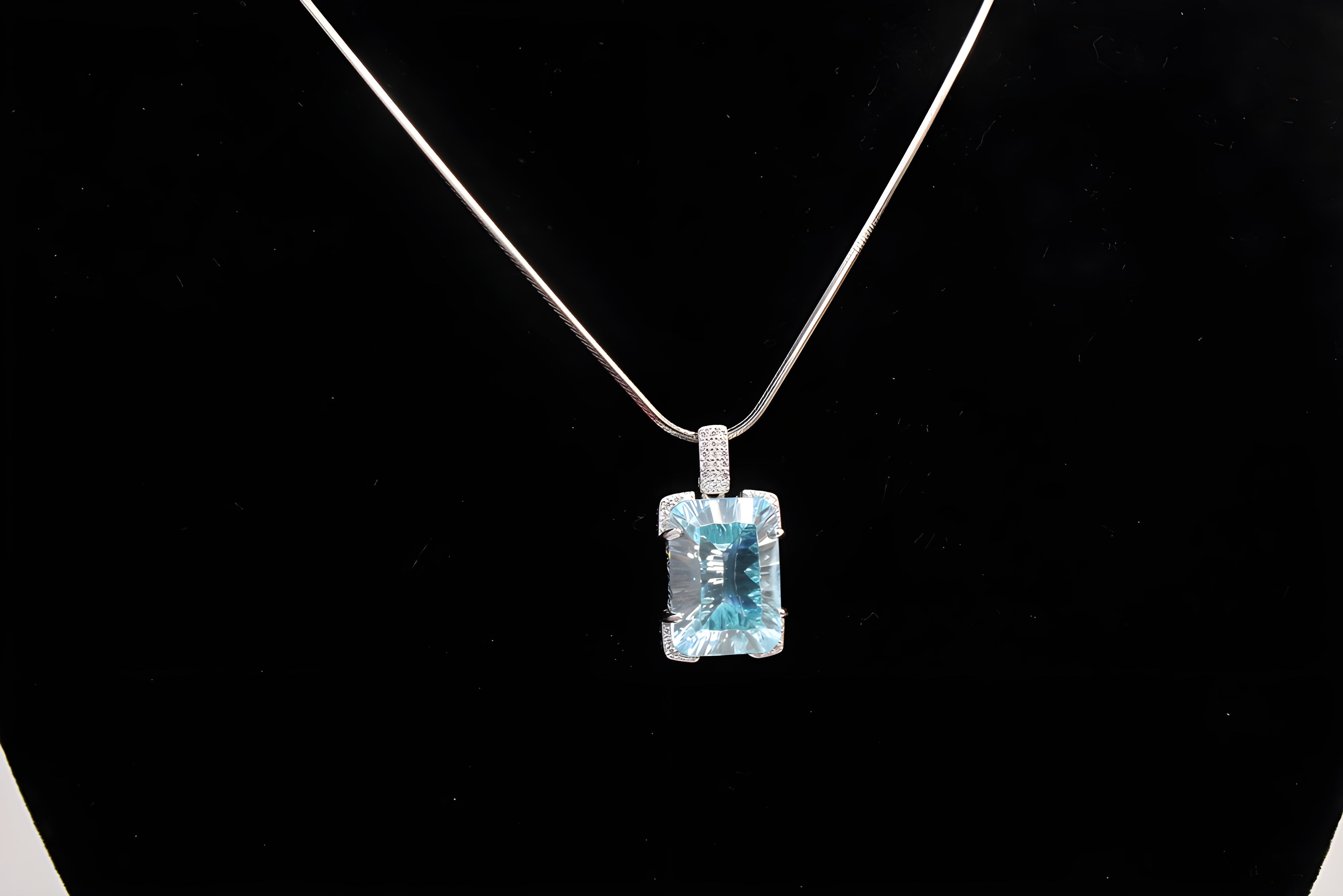 Silver Azure Elegance Pendant