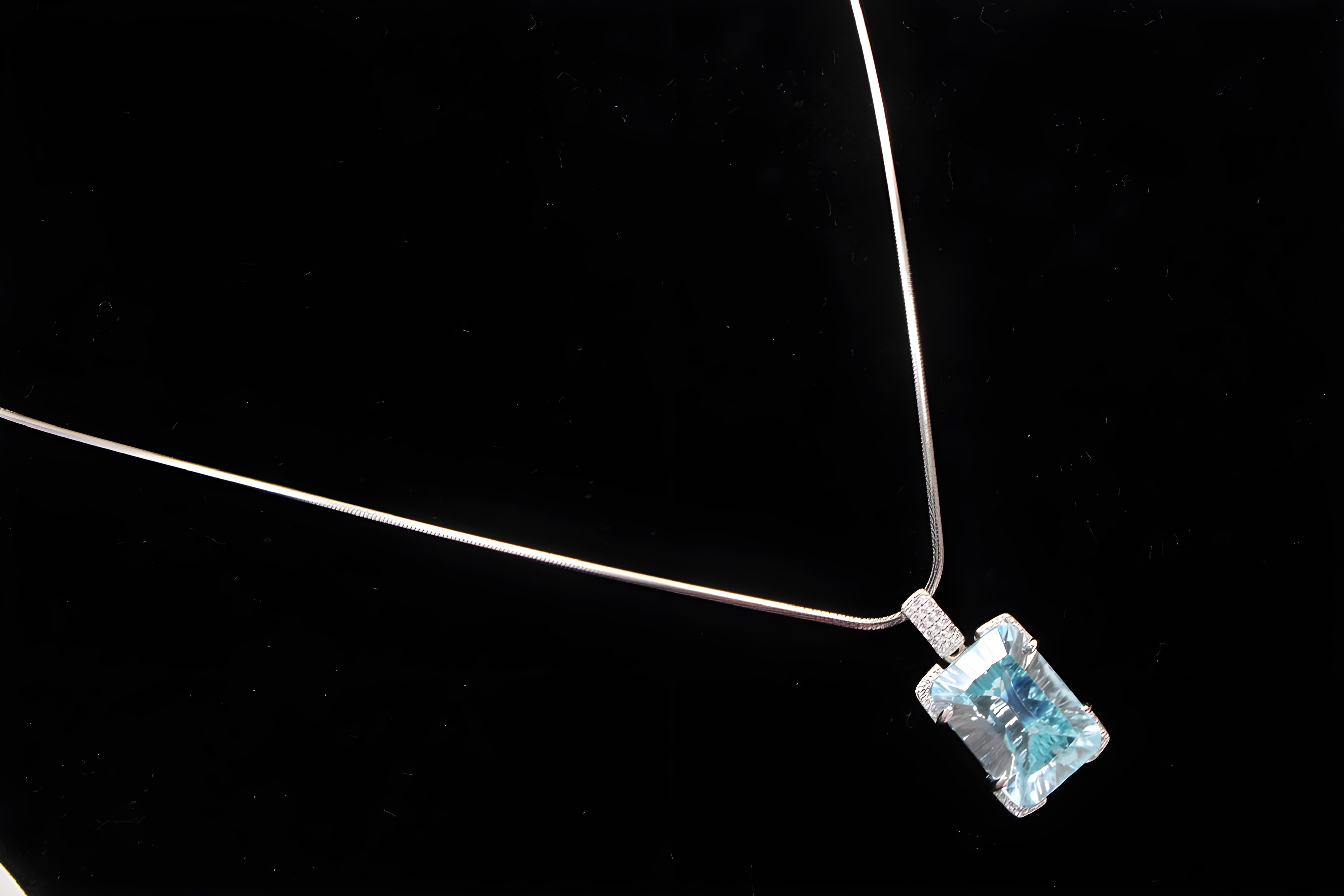 Silver Azure Elegance Pendant