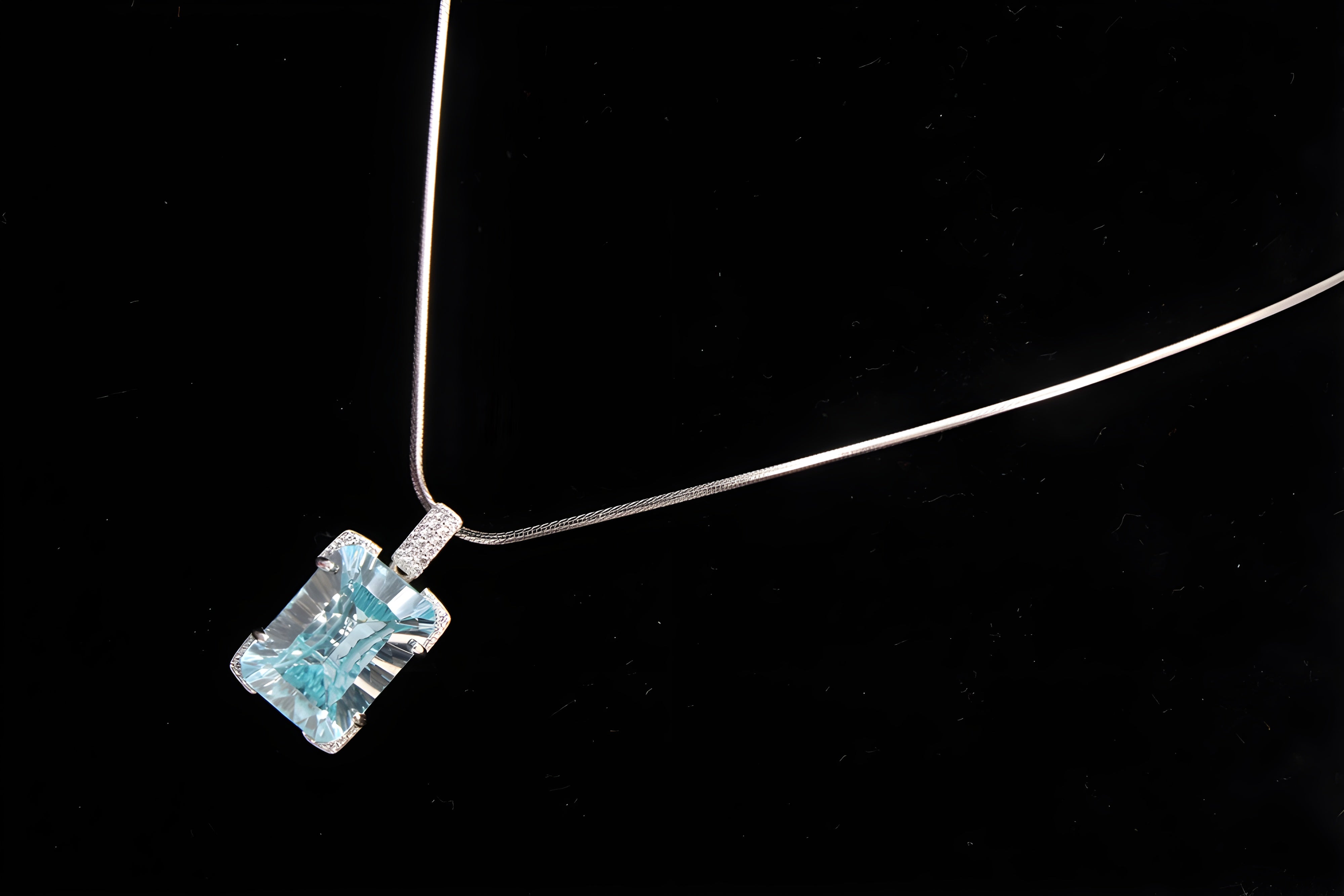 Silver Azure Elegance Pendant