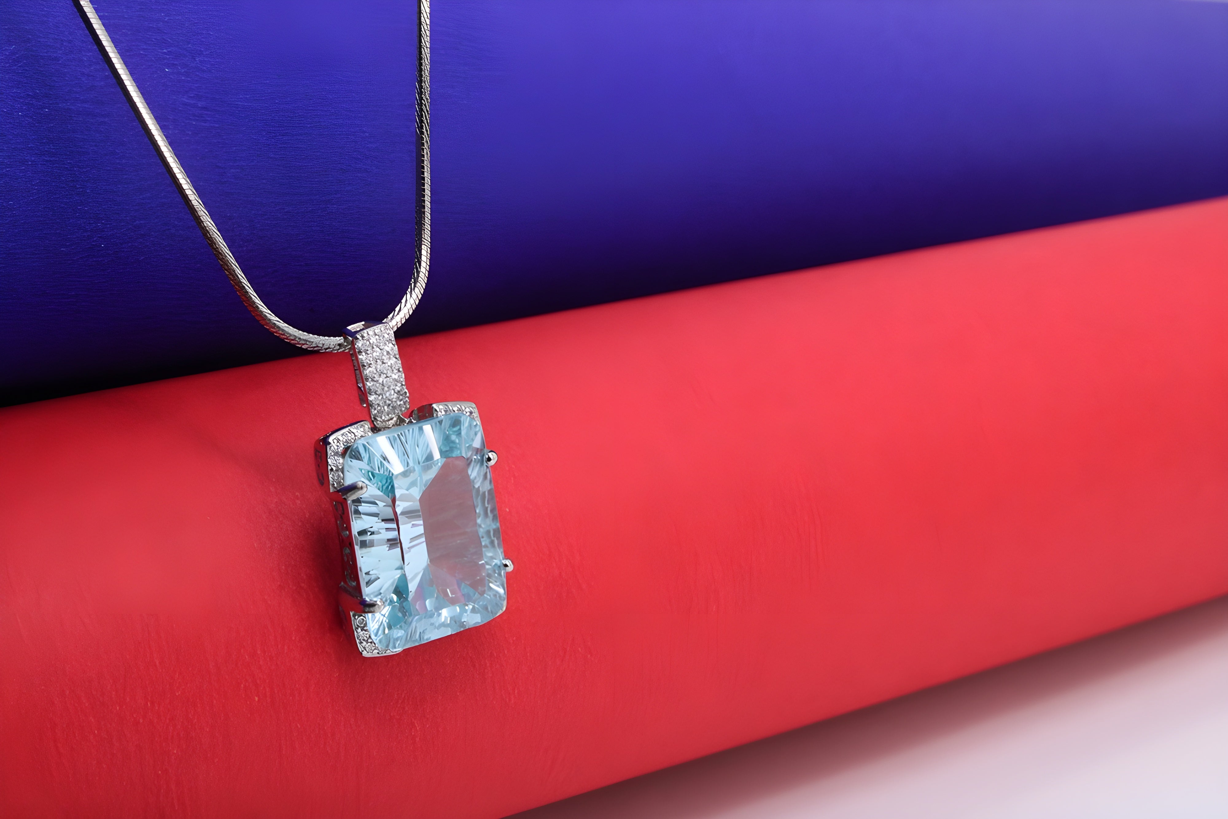 Silver Azure Elegance Pendant