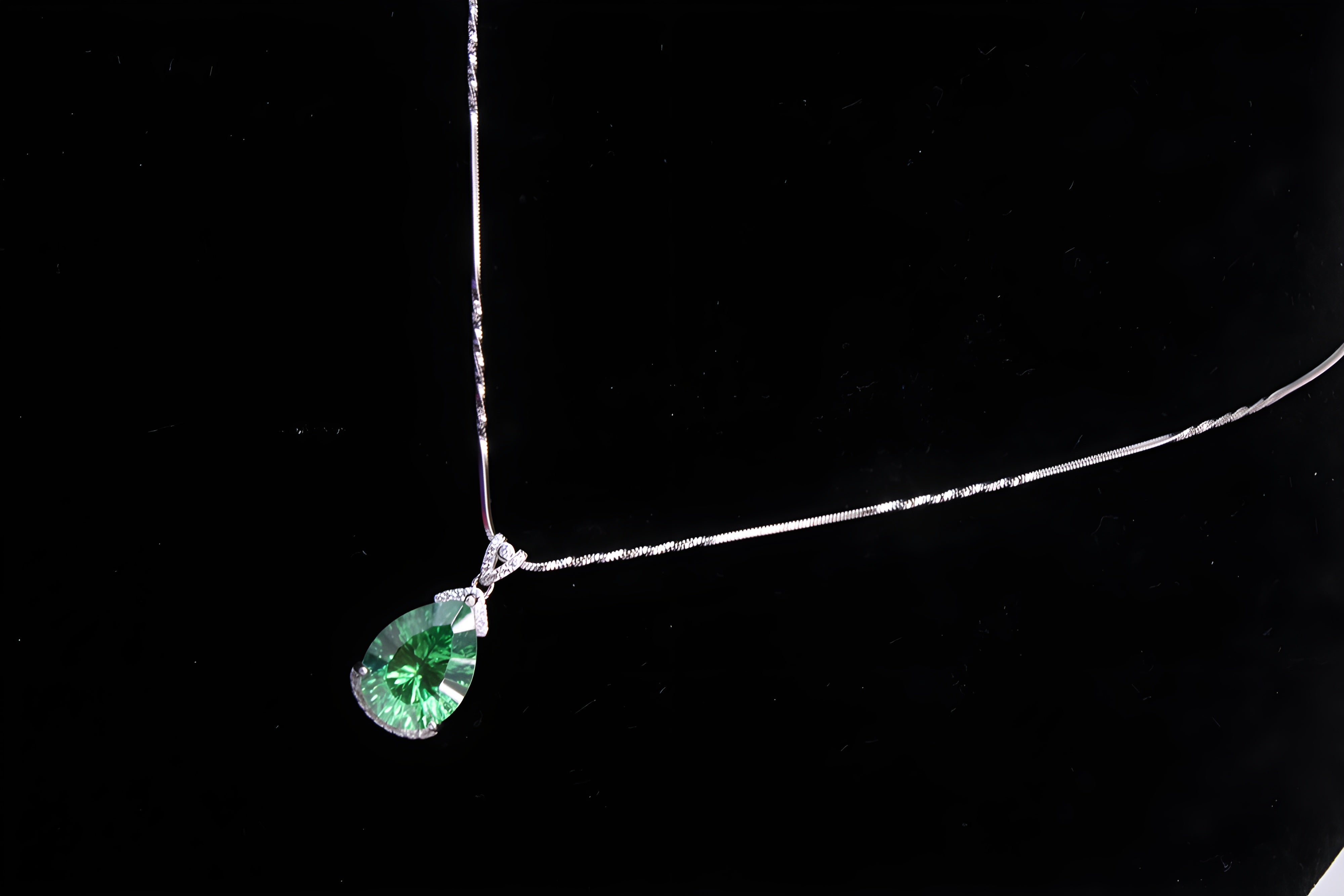 Sterling Silver Enchanted Emerald Pendant