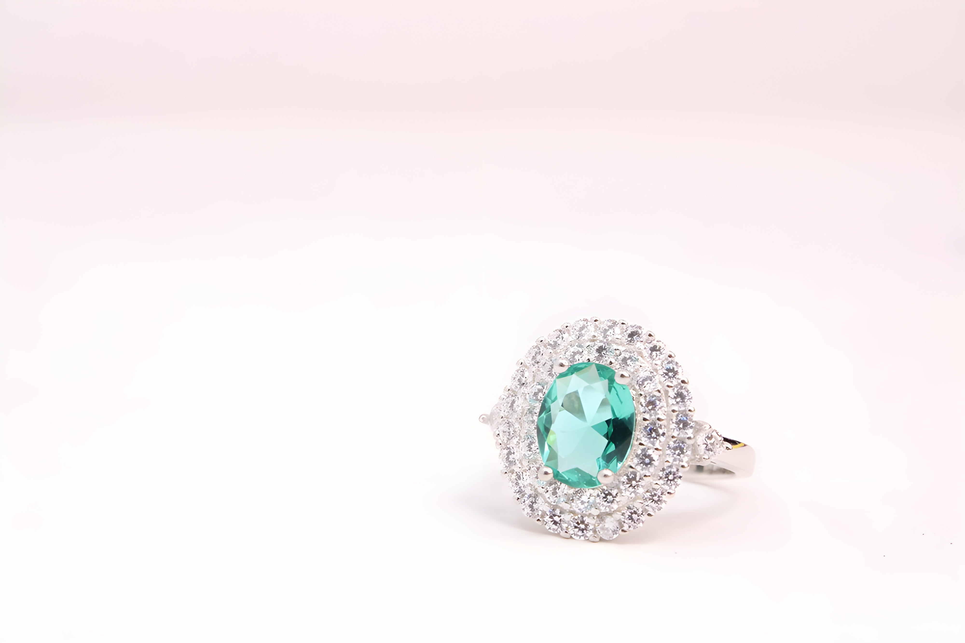 Enchanted Emerald Sterling Silver Swarovski Crystal Ring