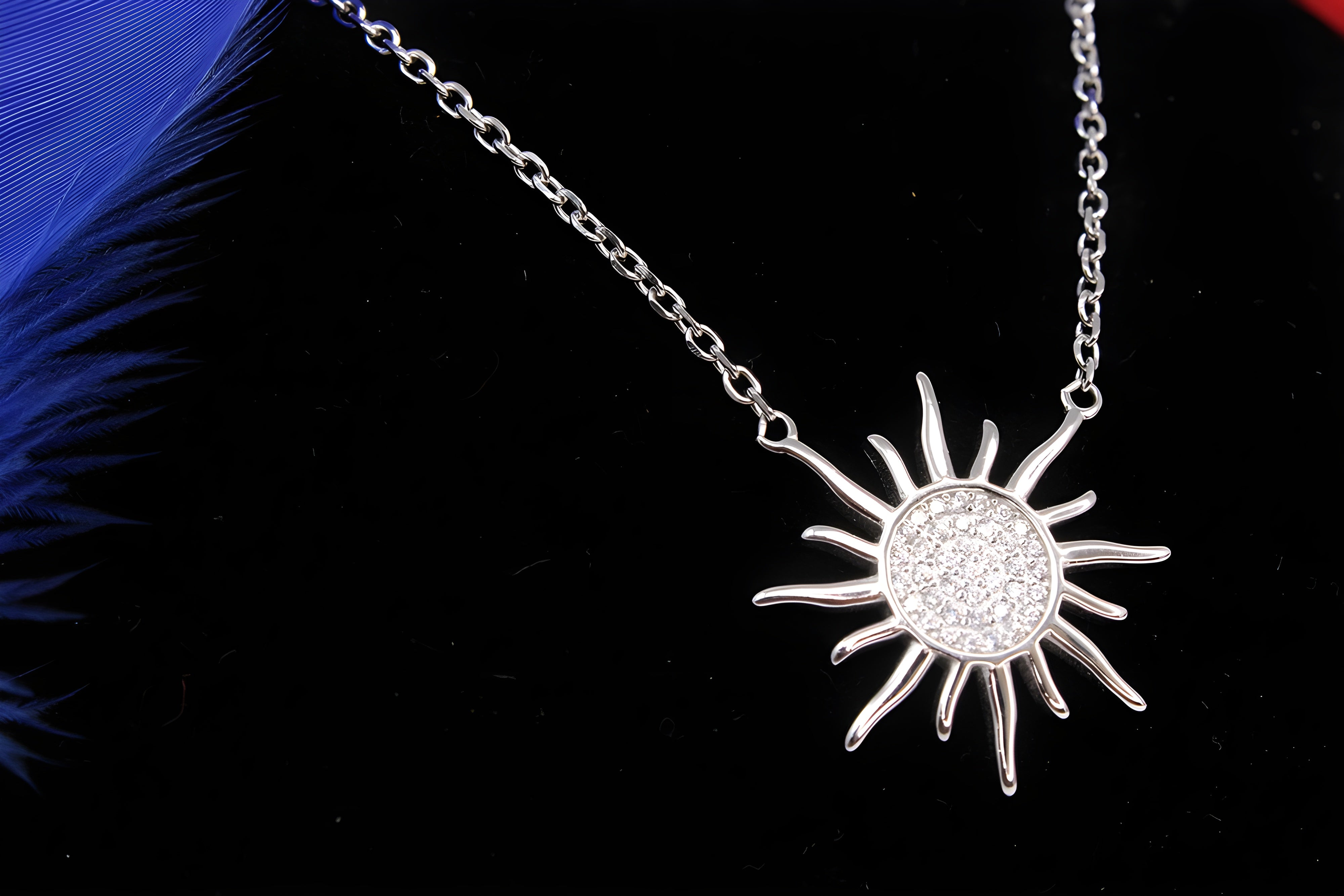 Sunburst Elegance 92.5 Sterling Silver VeeLux Premium Pendant