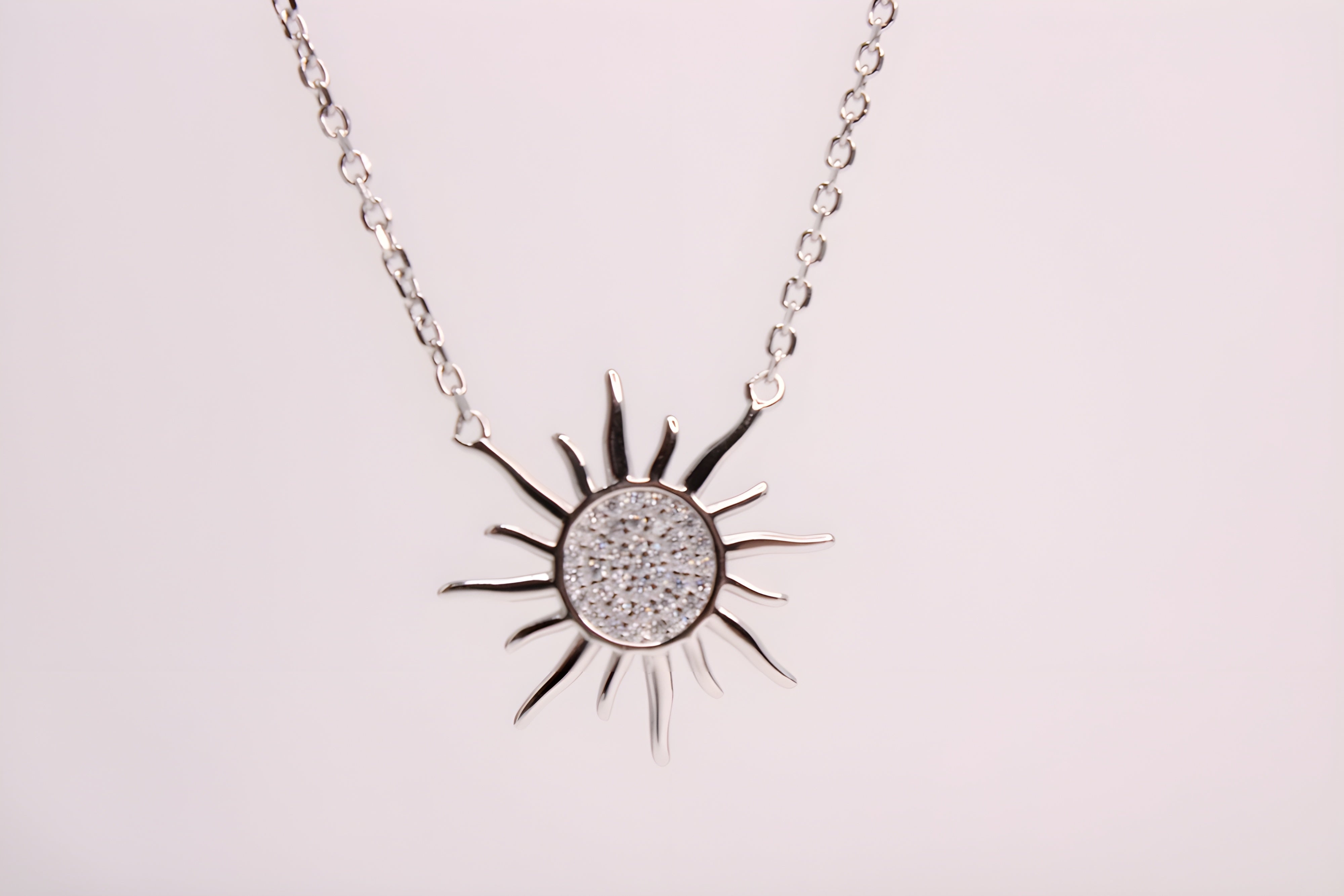 Sunburst Elegance 92.5 Sterling Silver VeeLux Premium Pendant