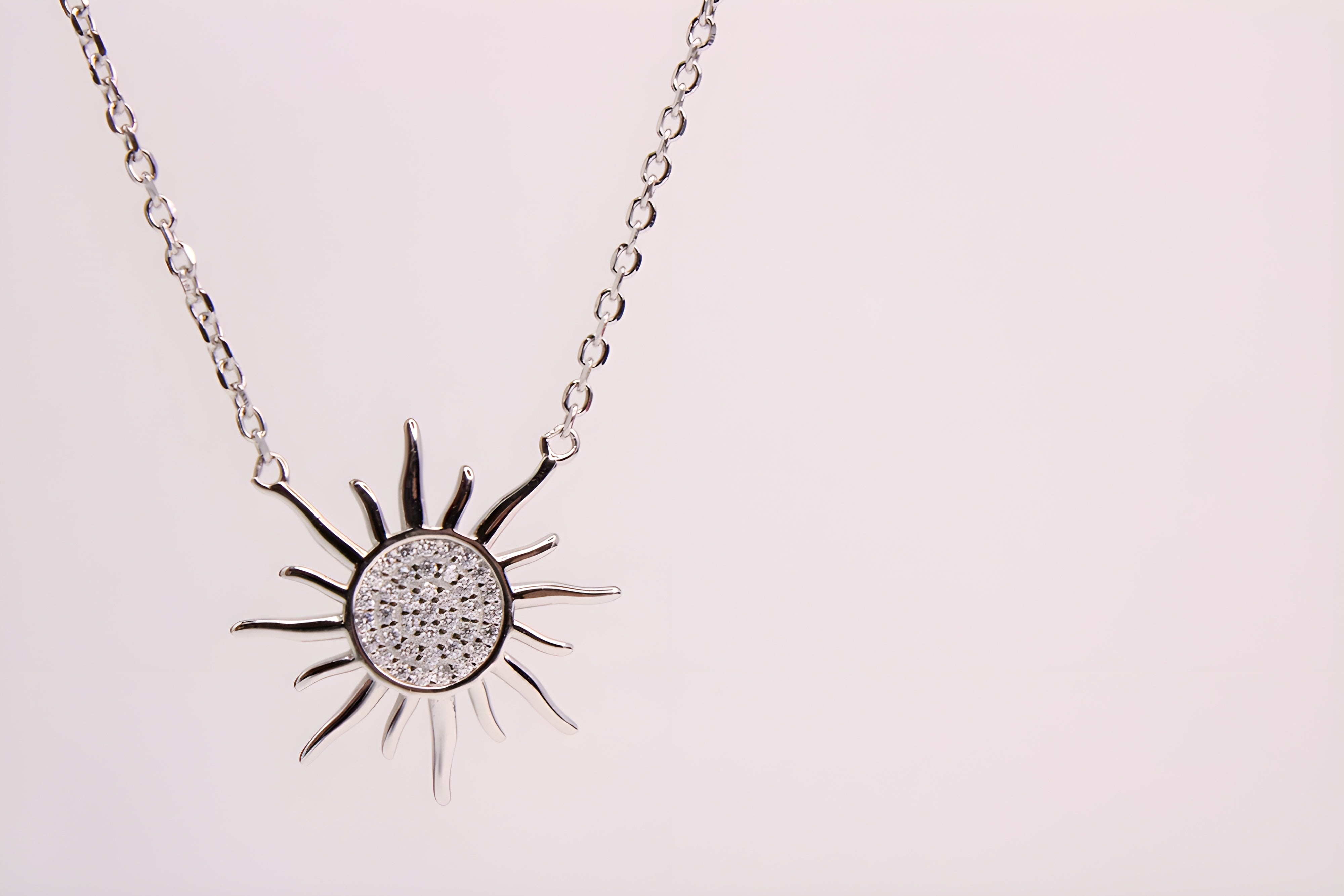 Sunburst Elegance 92.5 Sterling Silver VeeLux Premium Pendant