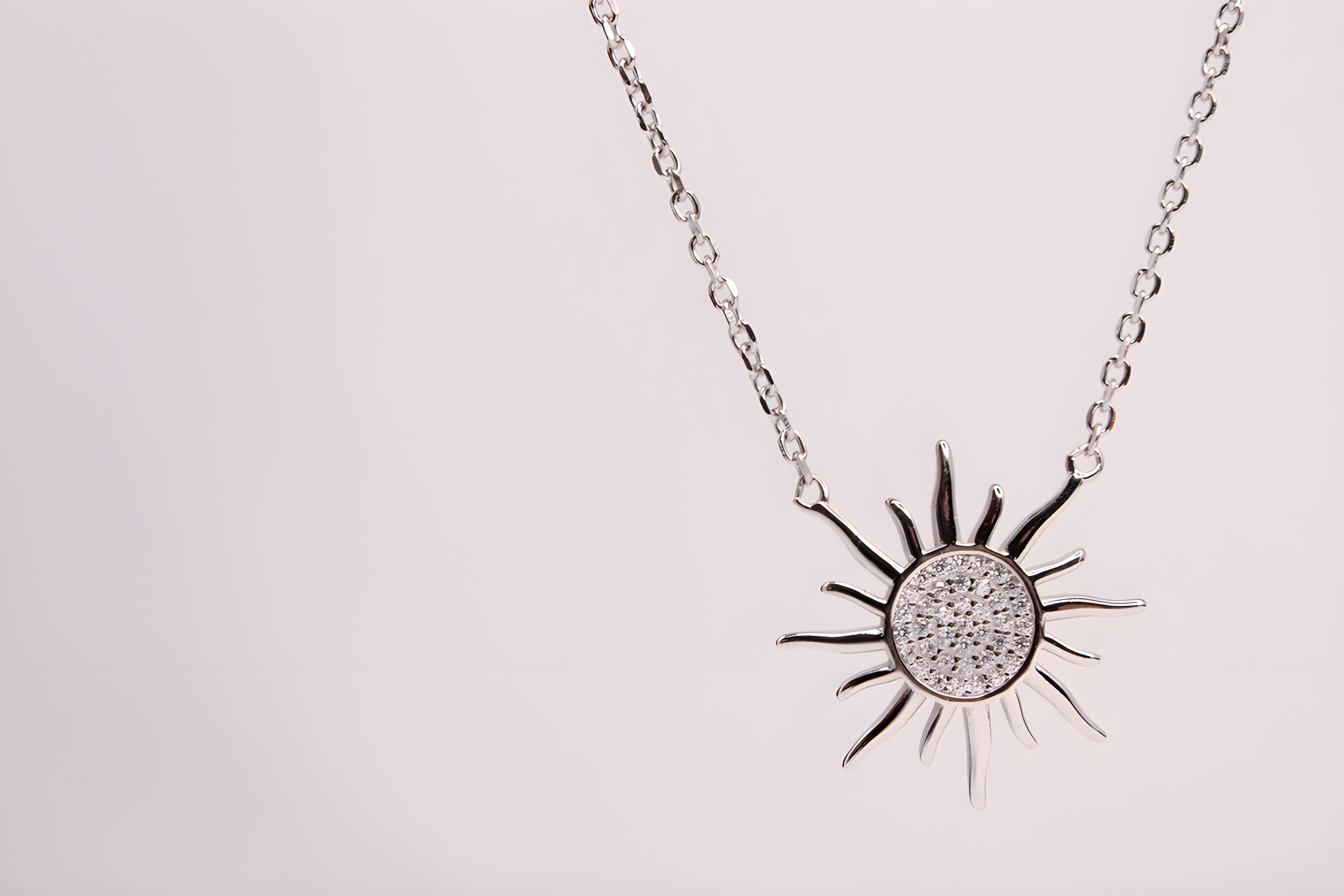 Sunburst Elegance 92.5 Sterling Silver VeeLux Premium Pendant