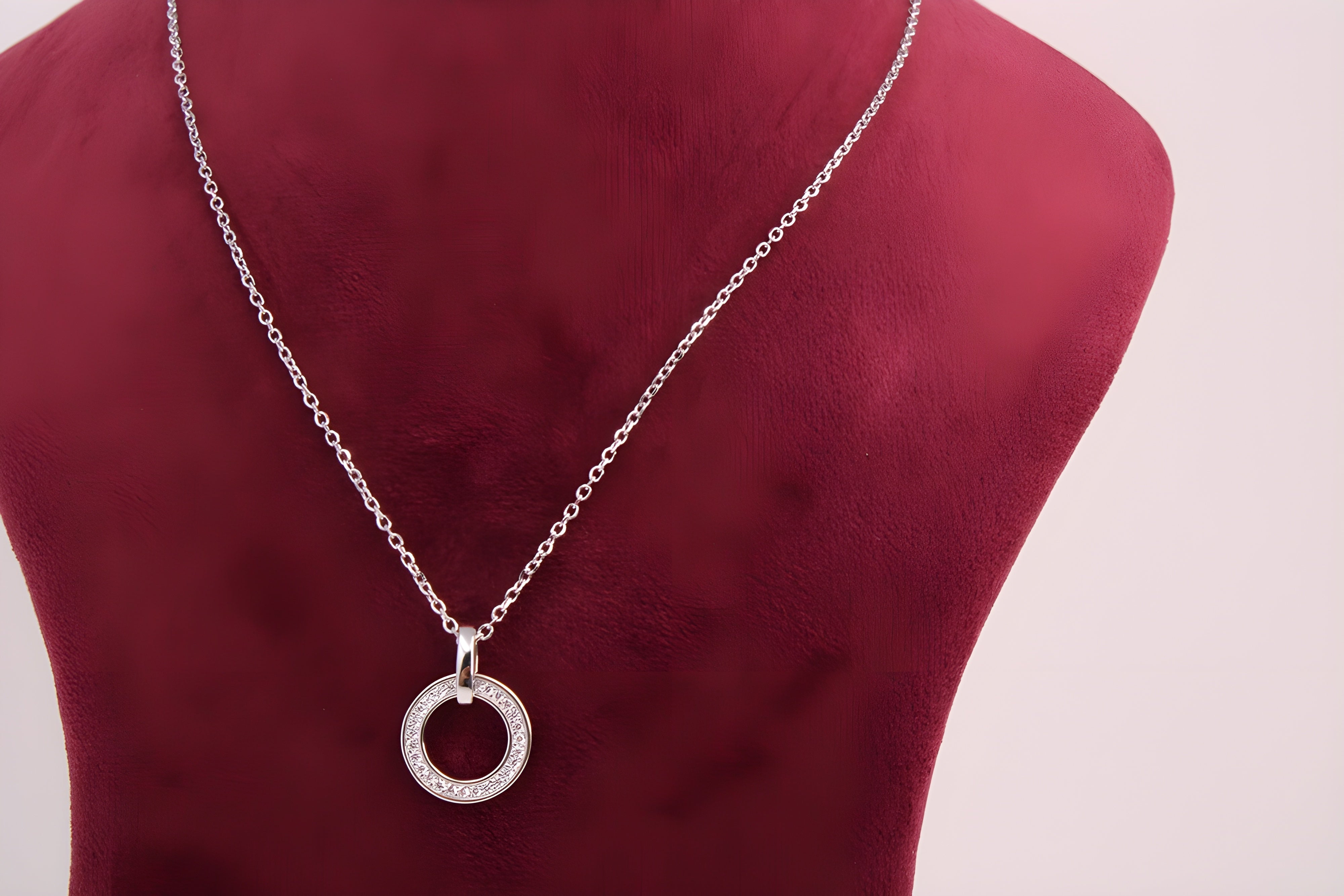 Serene Circle 92.5 Sterling Silver VeeLux Premium Pendant