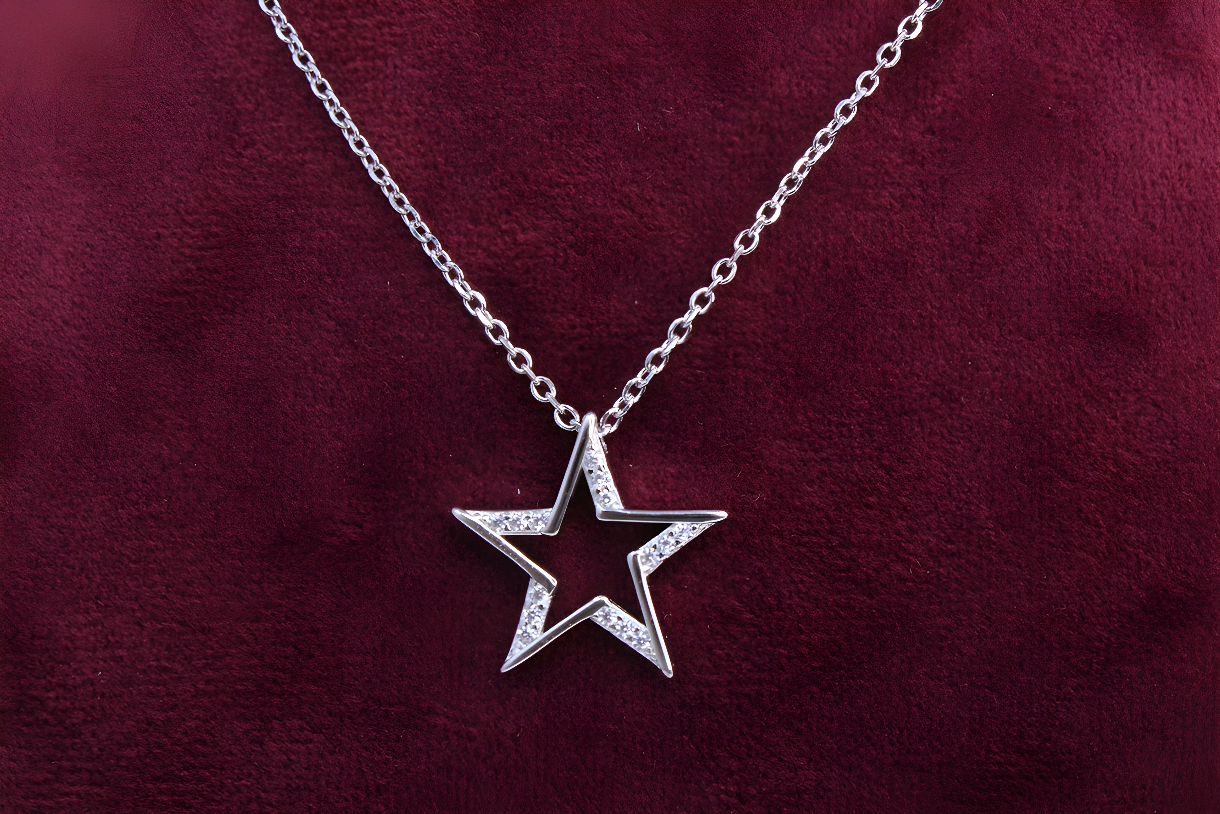 Stellar Sparkle 92.5 Sterling Silver VeeLux Premium Pendant