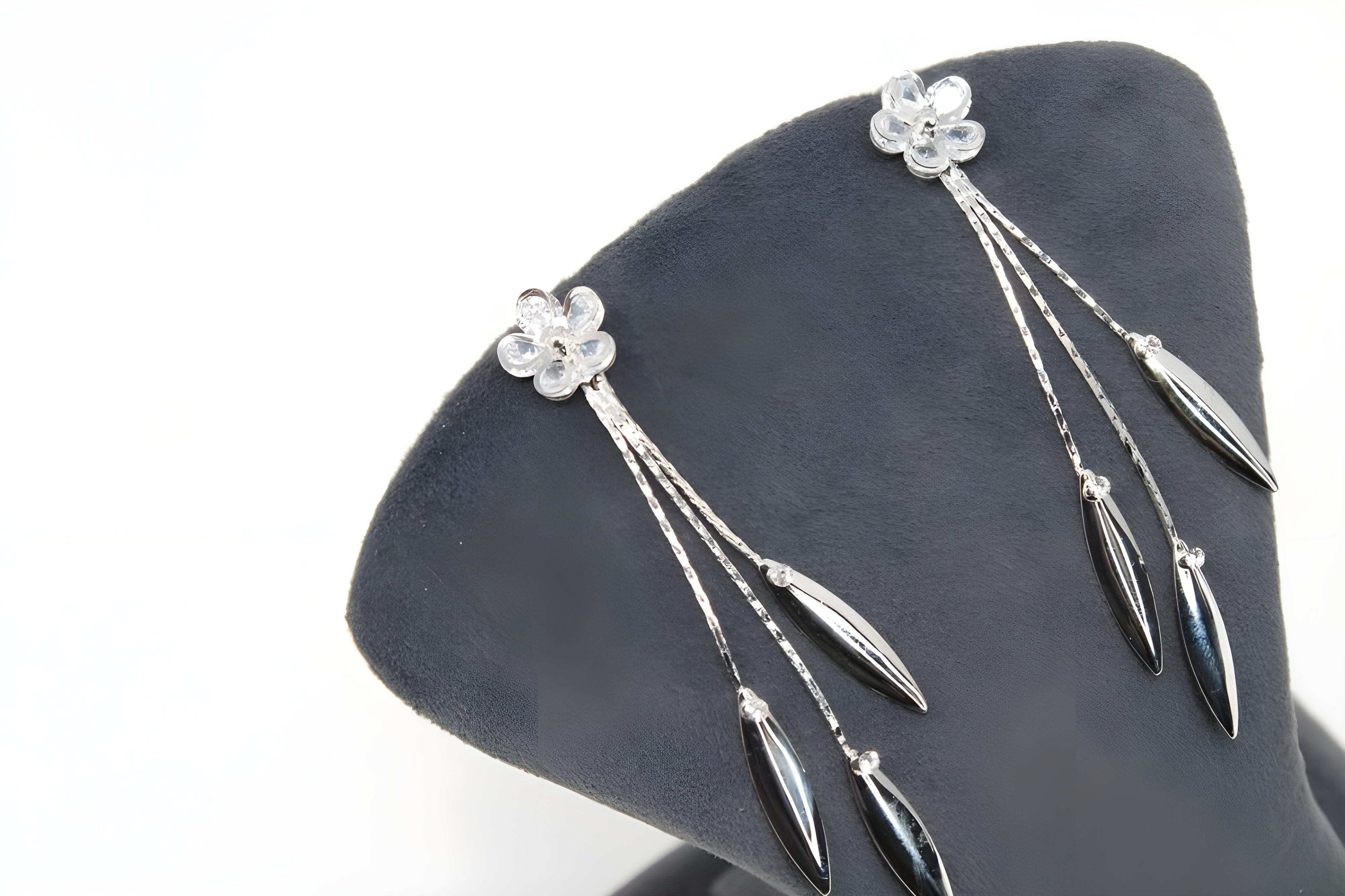 Sterling Silver Radiant Leaf Earrings