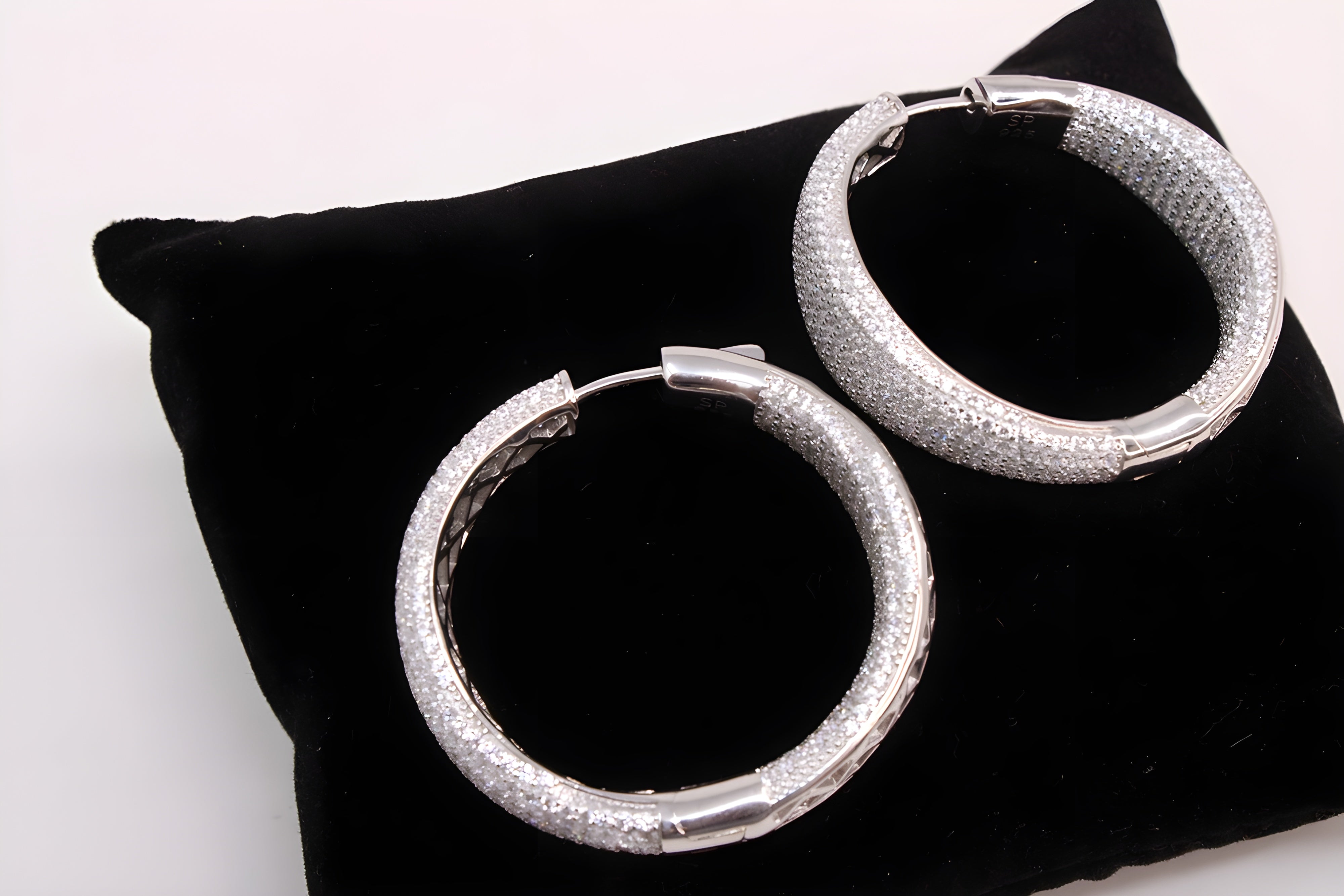 Sterling Silver Radiance Swarovski Crystal Hoop Earrings