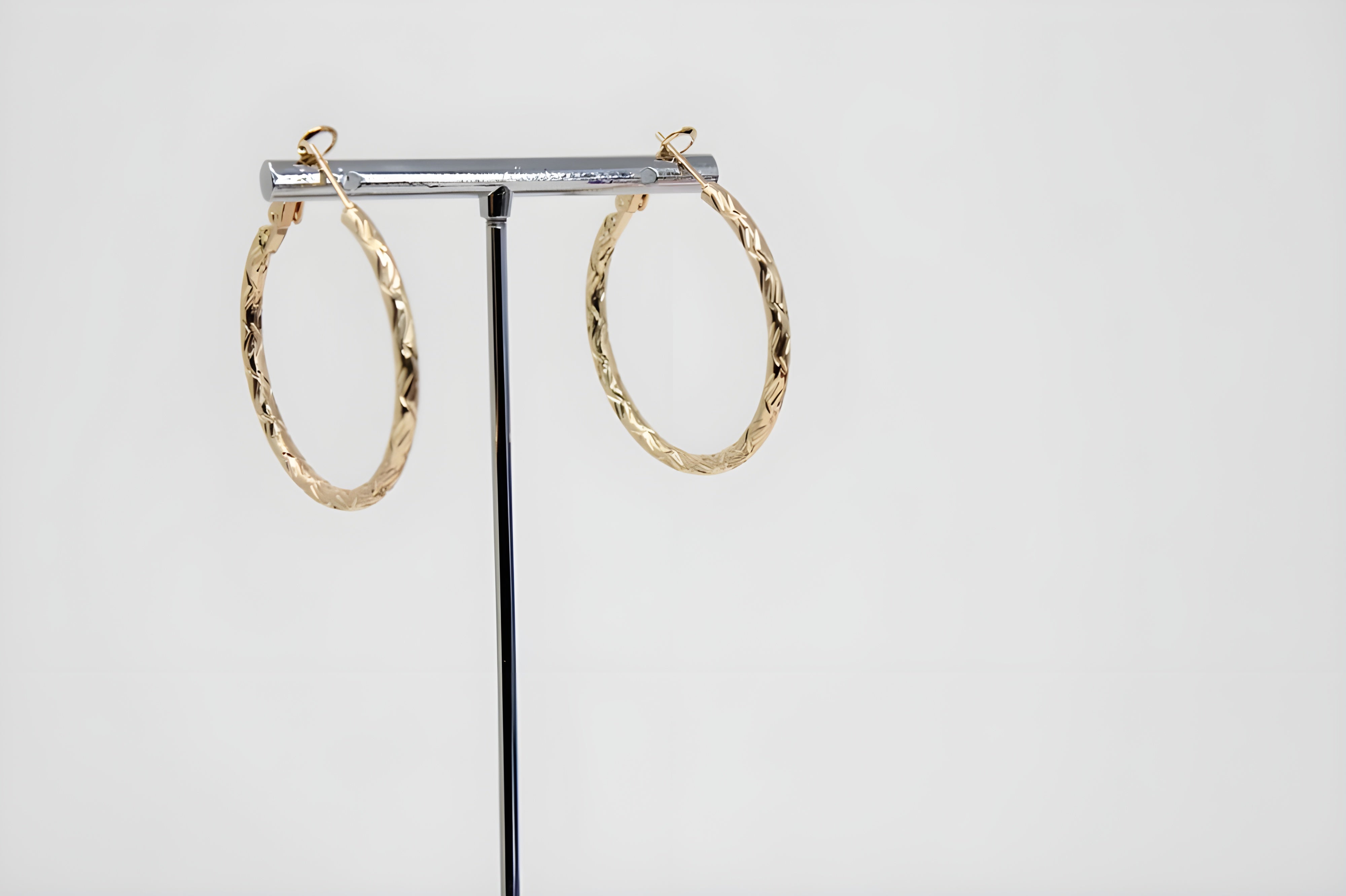 Blushing Bloom Golden/Silver Hoop Earrings