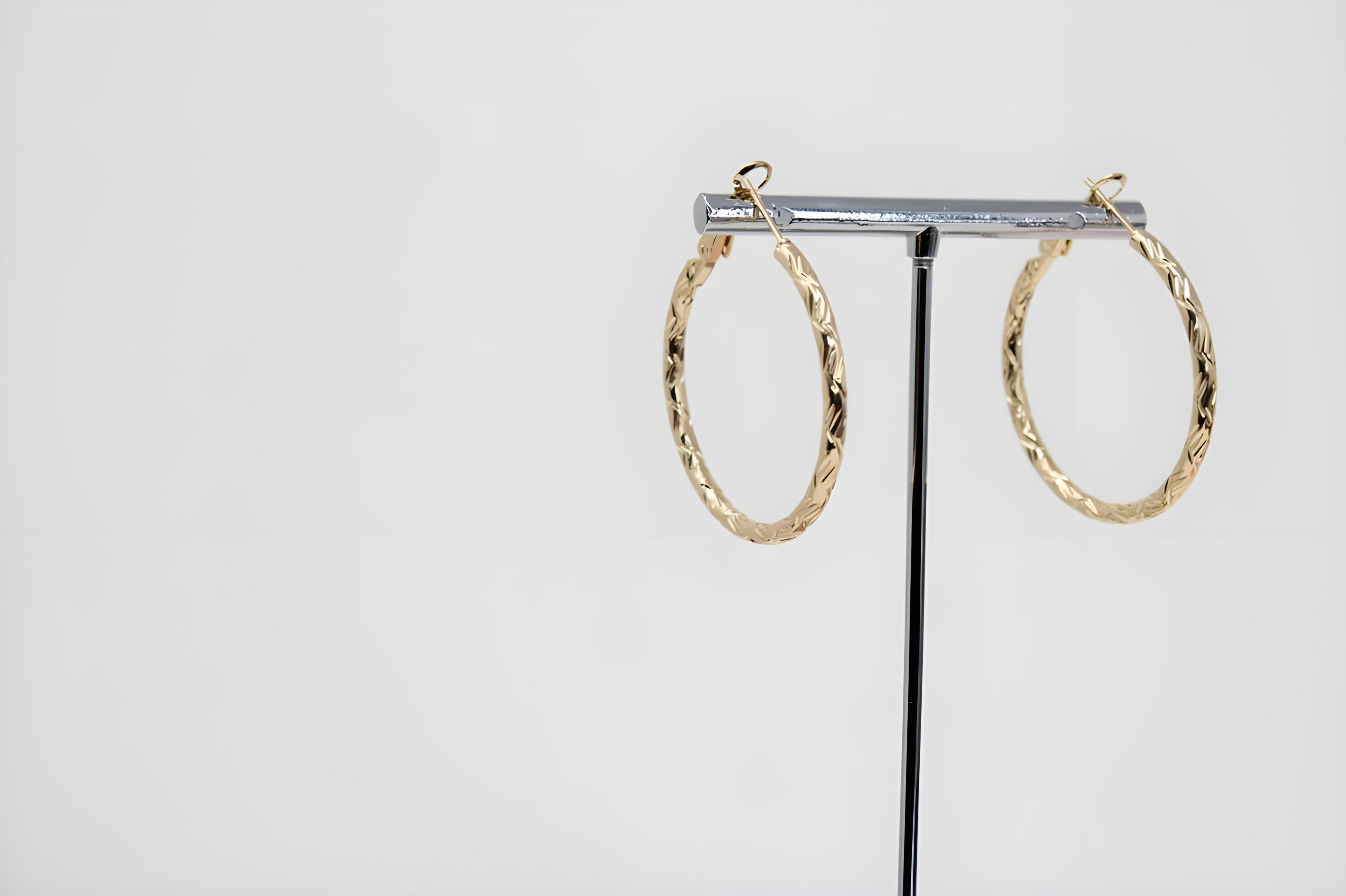 Blushing Bloom Golden/Silver Hoop Earrings