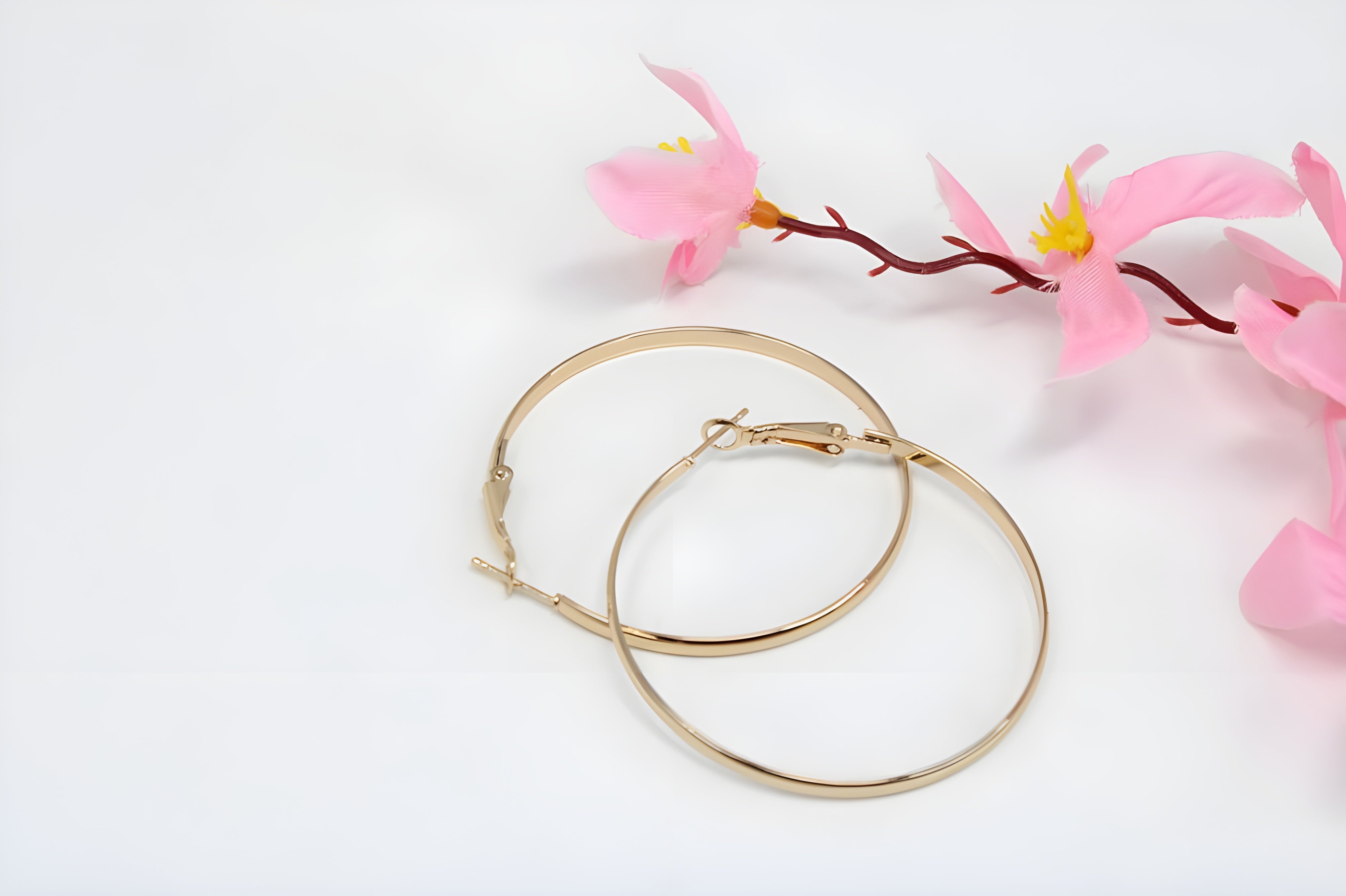 Spring Kiss Golden Hoop Earrings