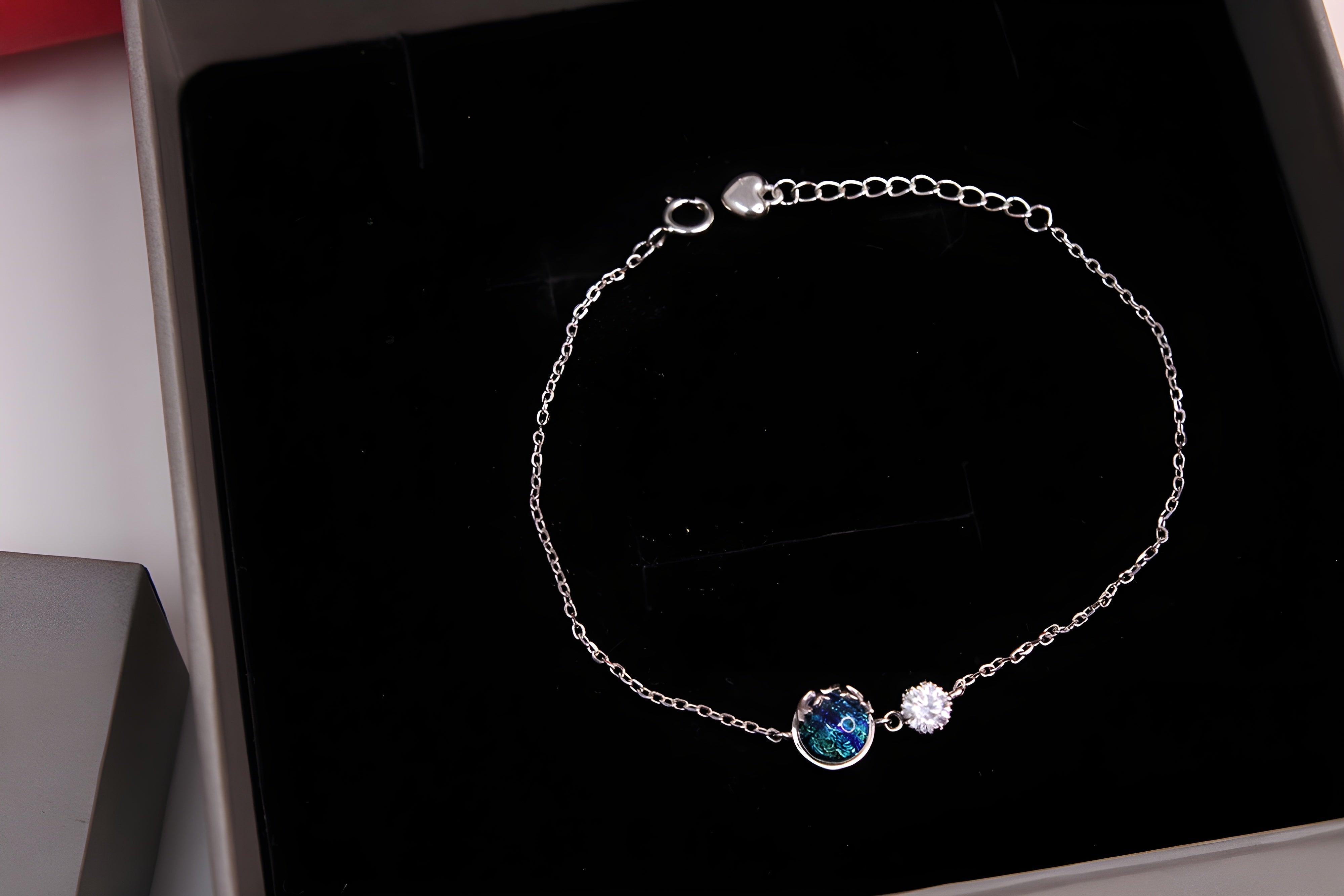 92.5 Sterling Silver Harmony of Crystals Bracelet