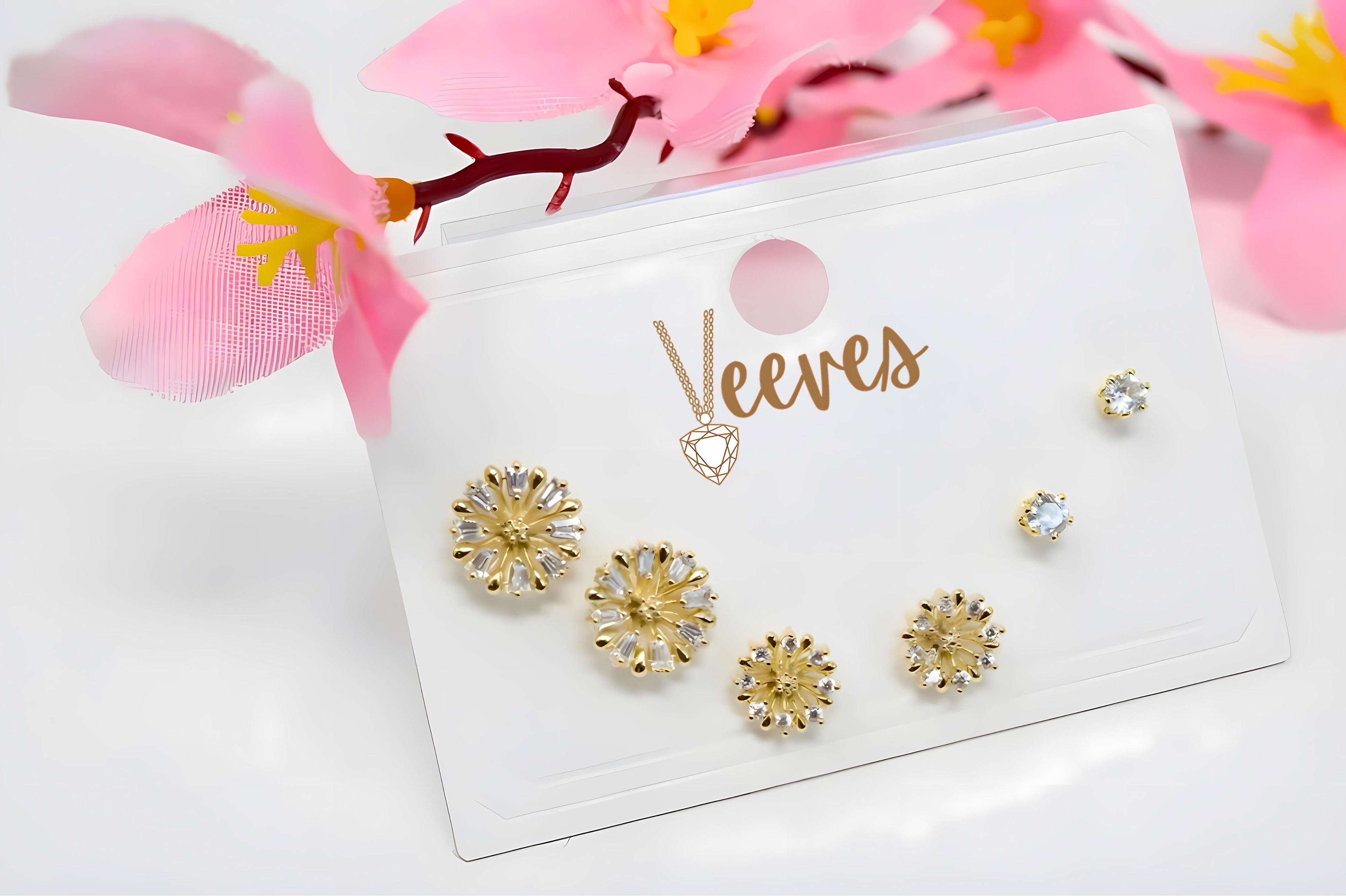 Mini Marvels Stud Earring Set: 3 Pairs of Golden Delights