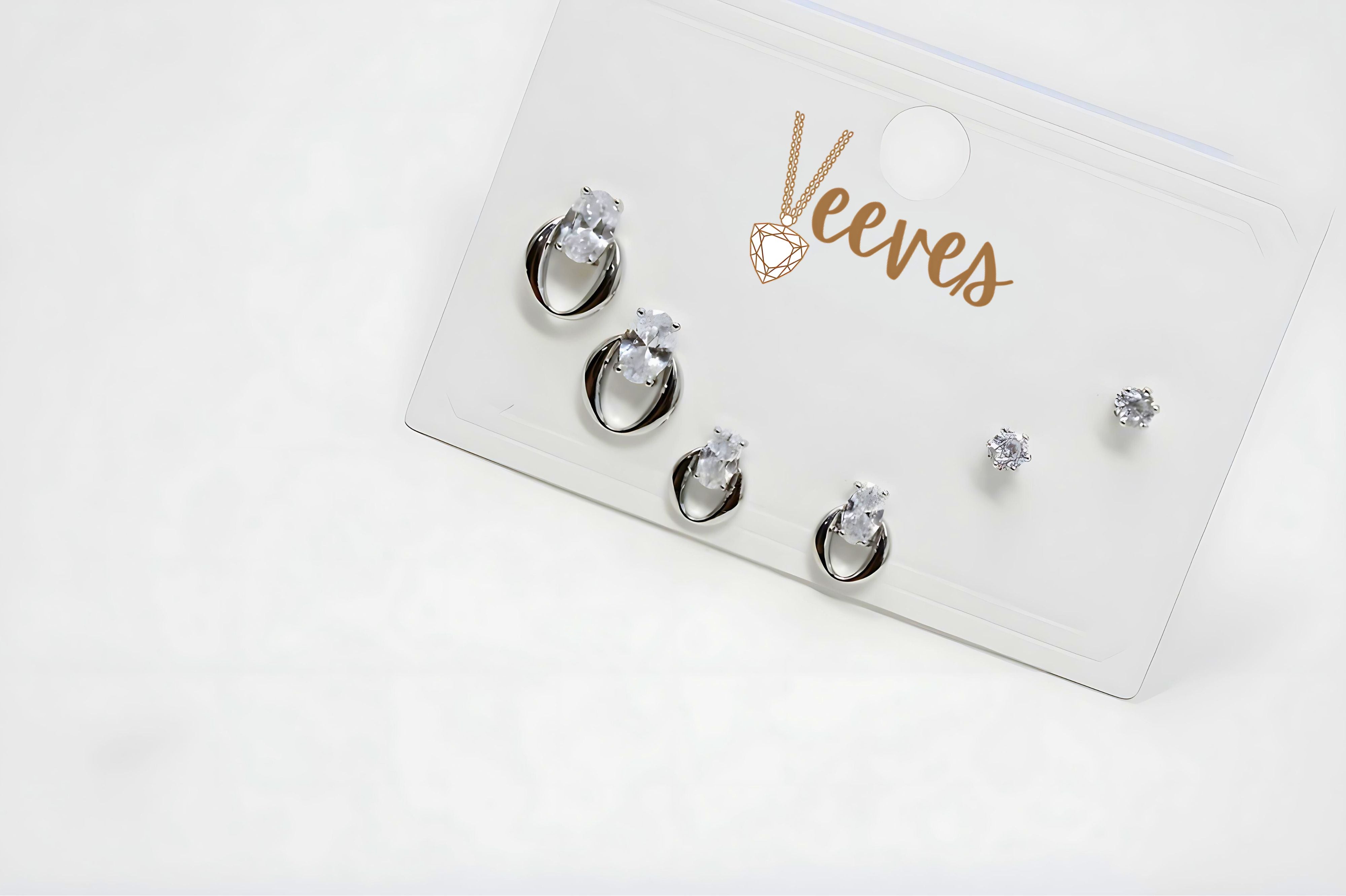 Three-Pair Set of Sterling Silver Earrings