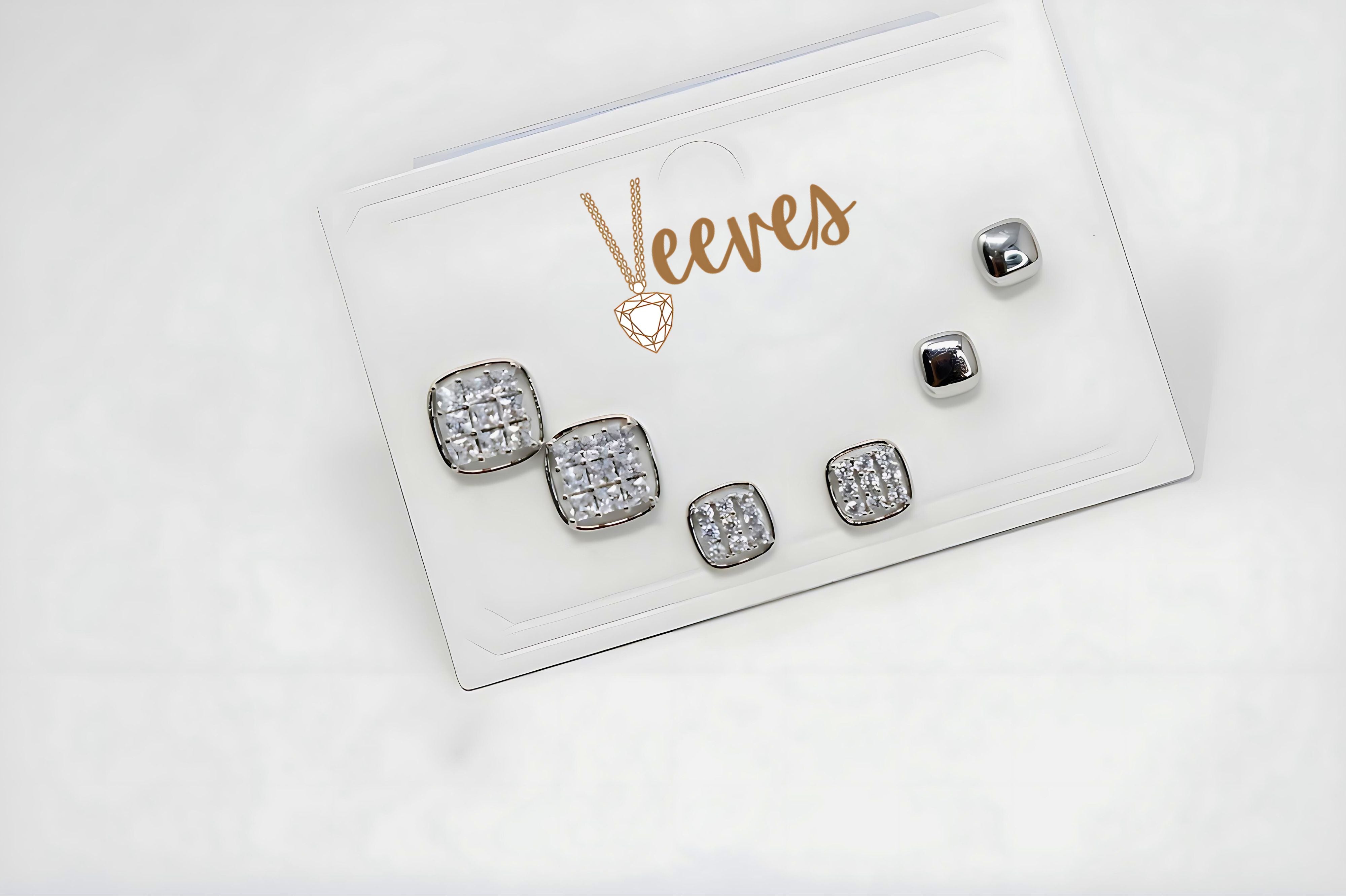 Modern Minimalist Square Trio Earrings