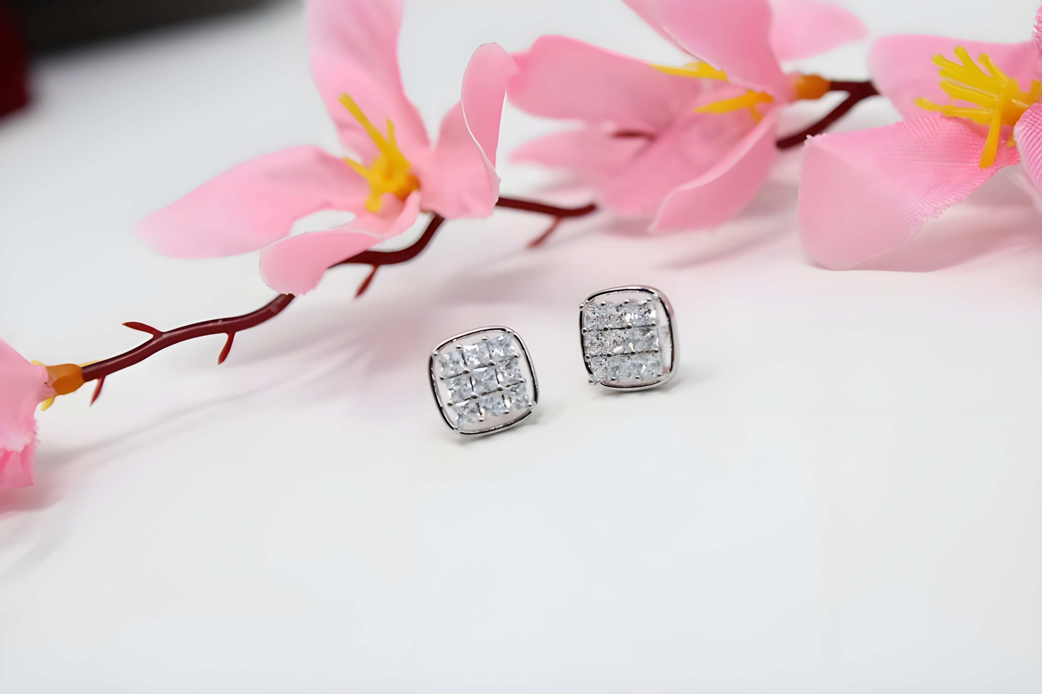 Modern Minimalist Square Trio Earrings