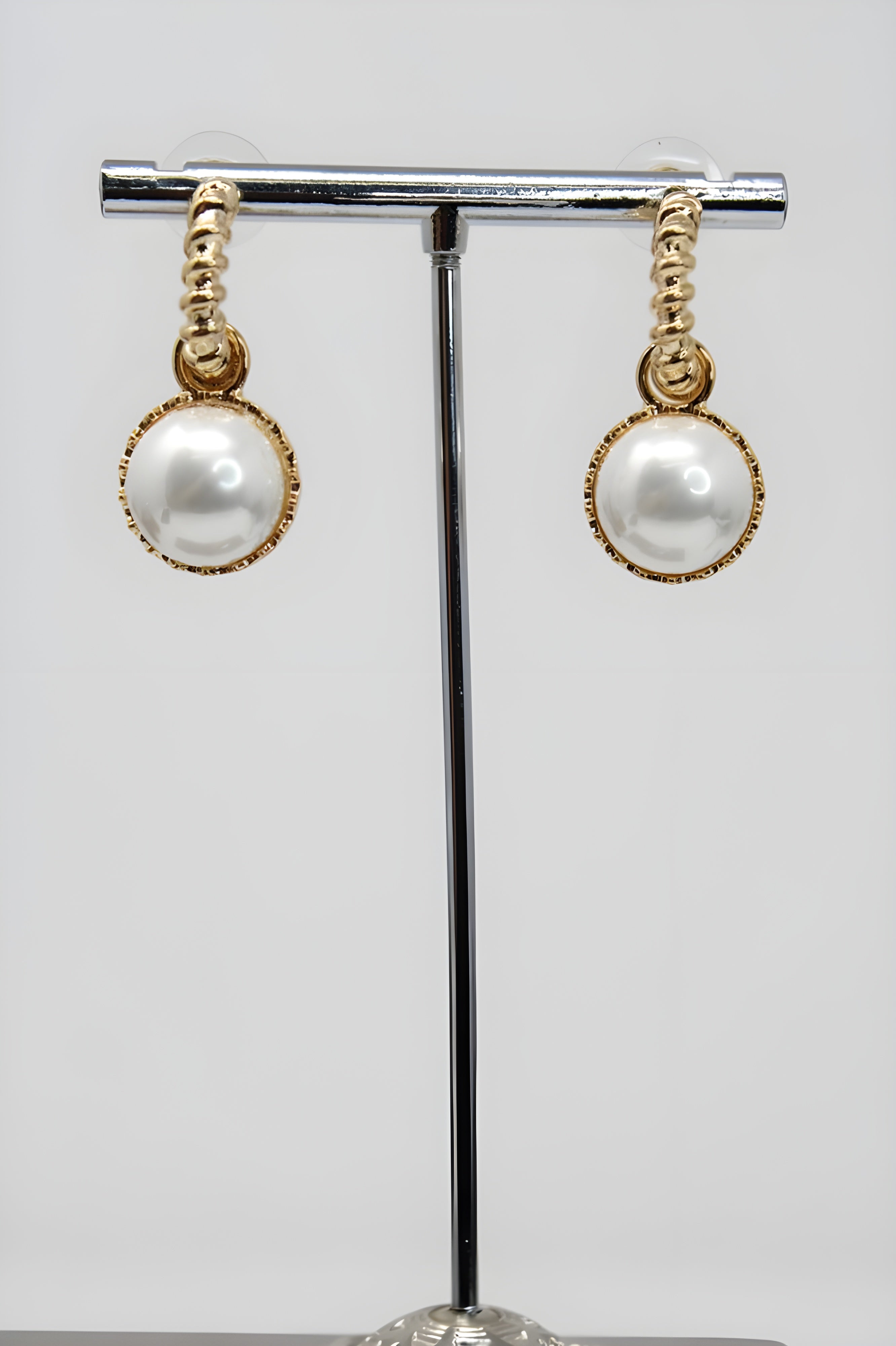 Freshwater Cultured Pearl Drop Earrings Rhinestone