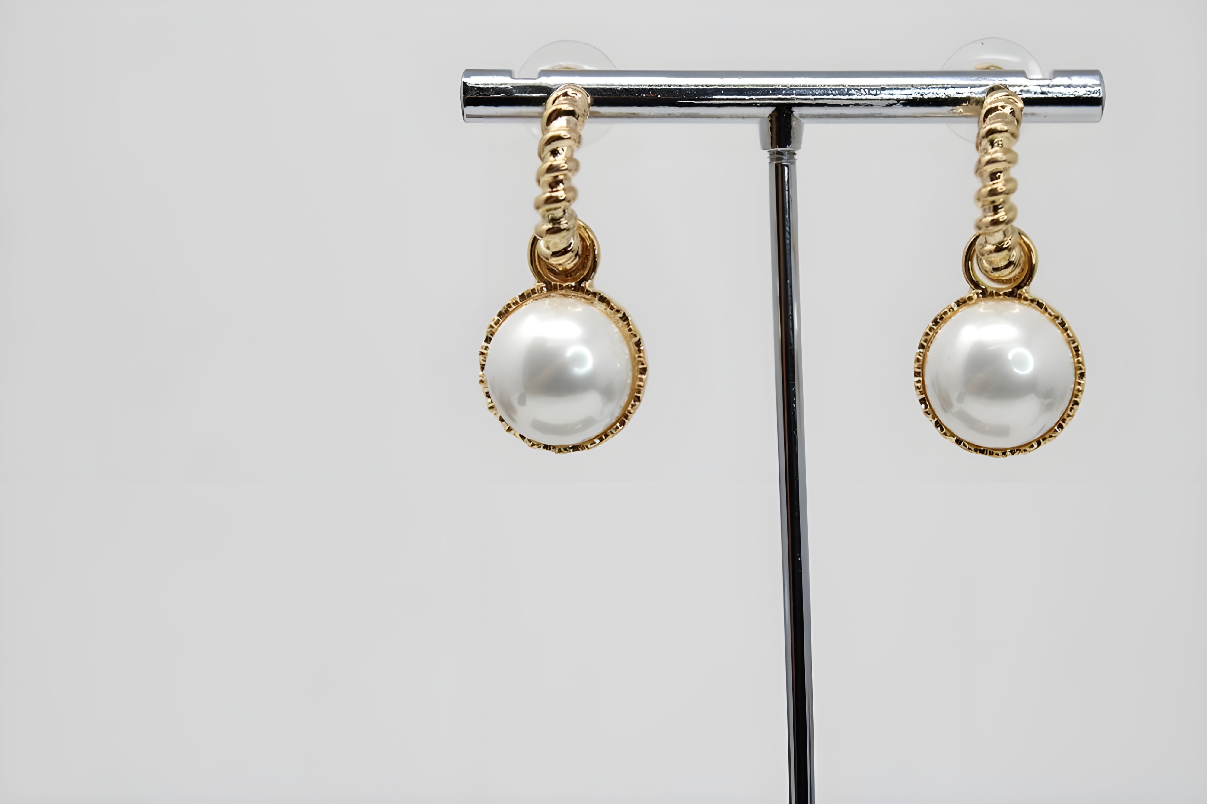 Freshwater Cultured Pearl Drop Earrings Rhinestone