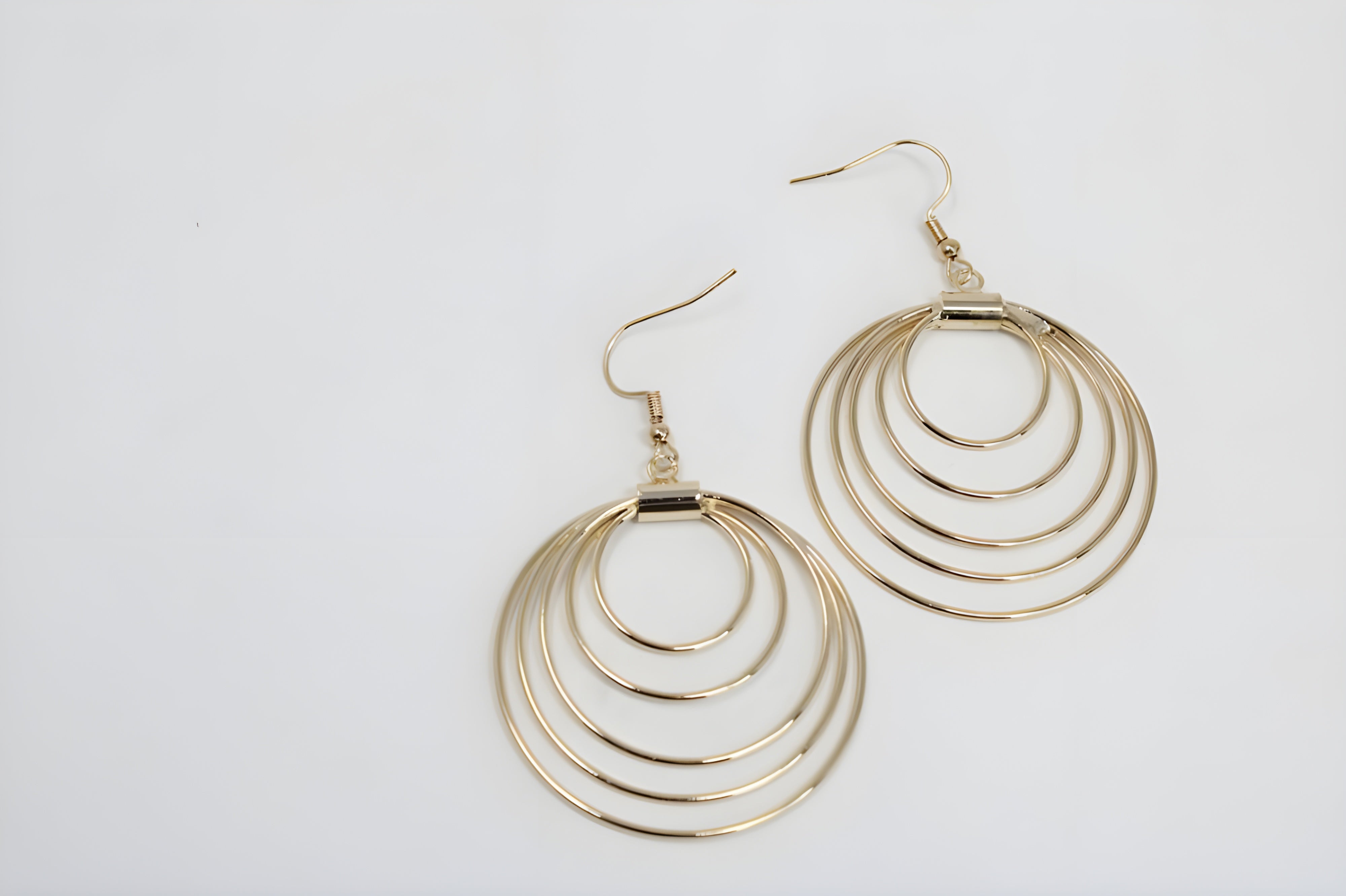 Swirling Duet Hoop Earrings