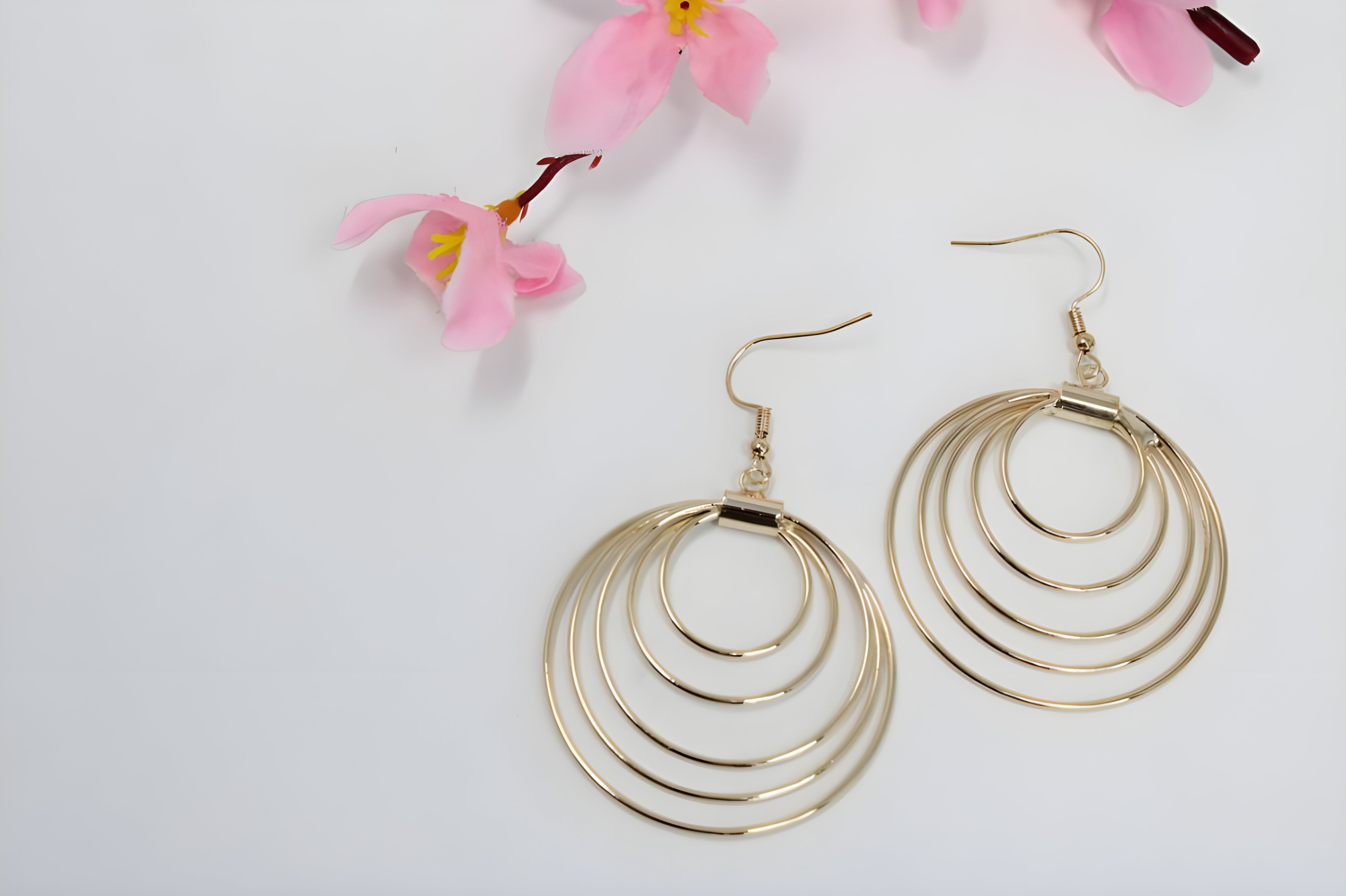 Swirling Duet Hoop Earrings