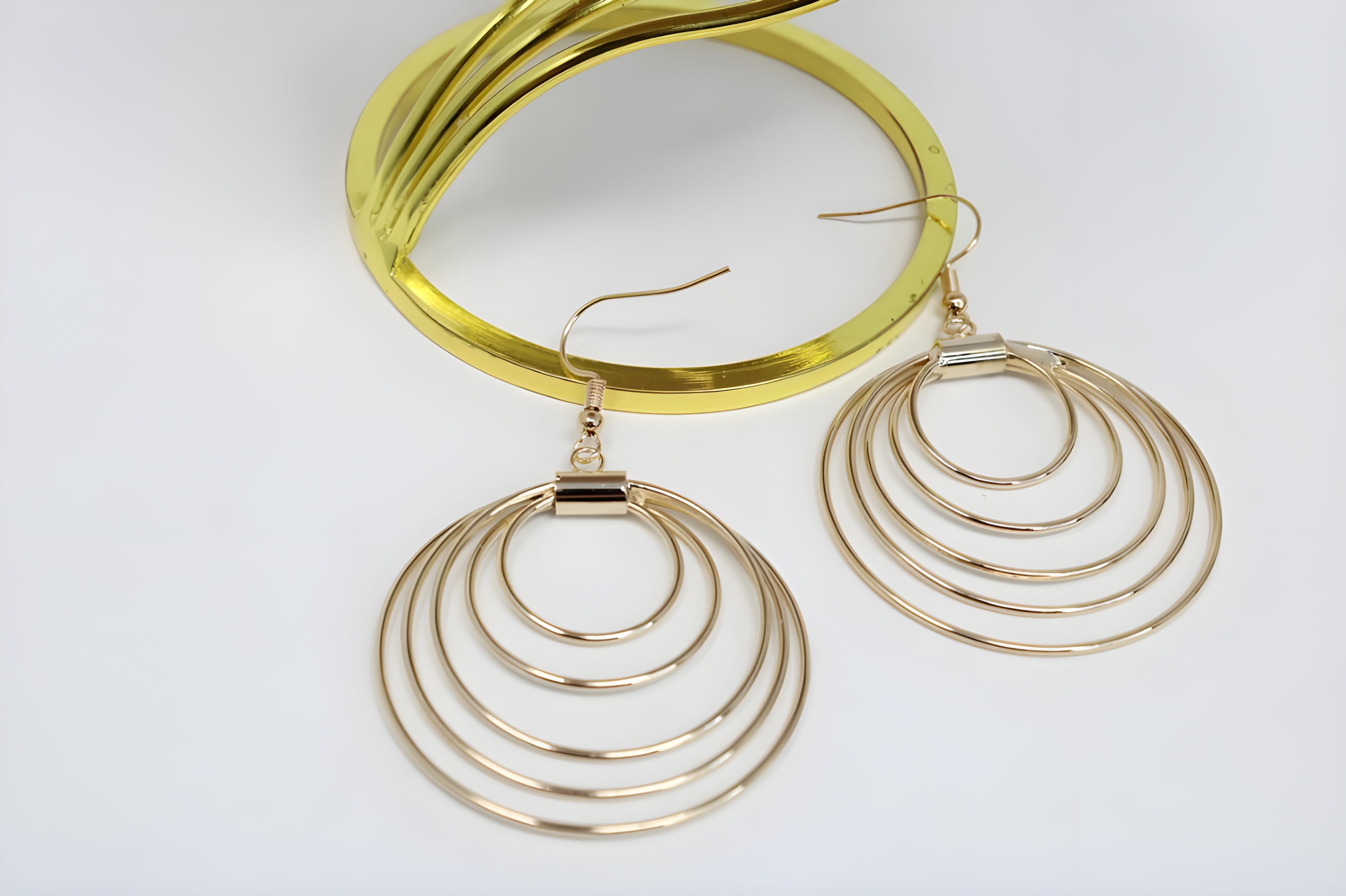 Swirling Duet Hoop Earrings