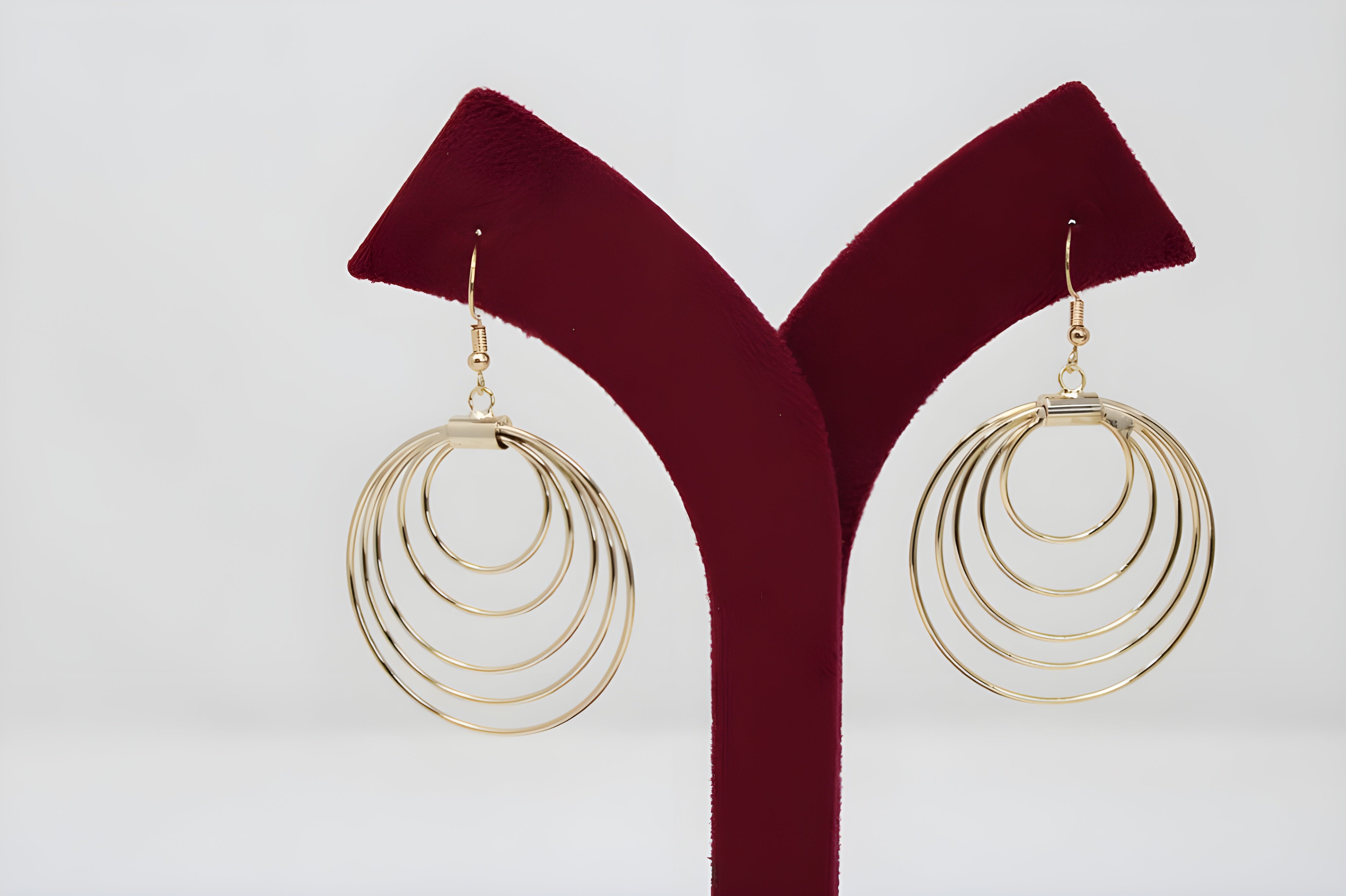 Swirling Duet Hoop Earrings