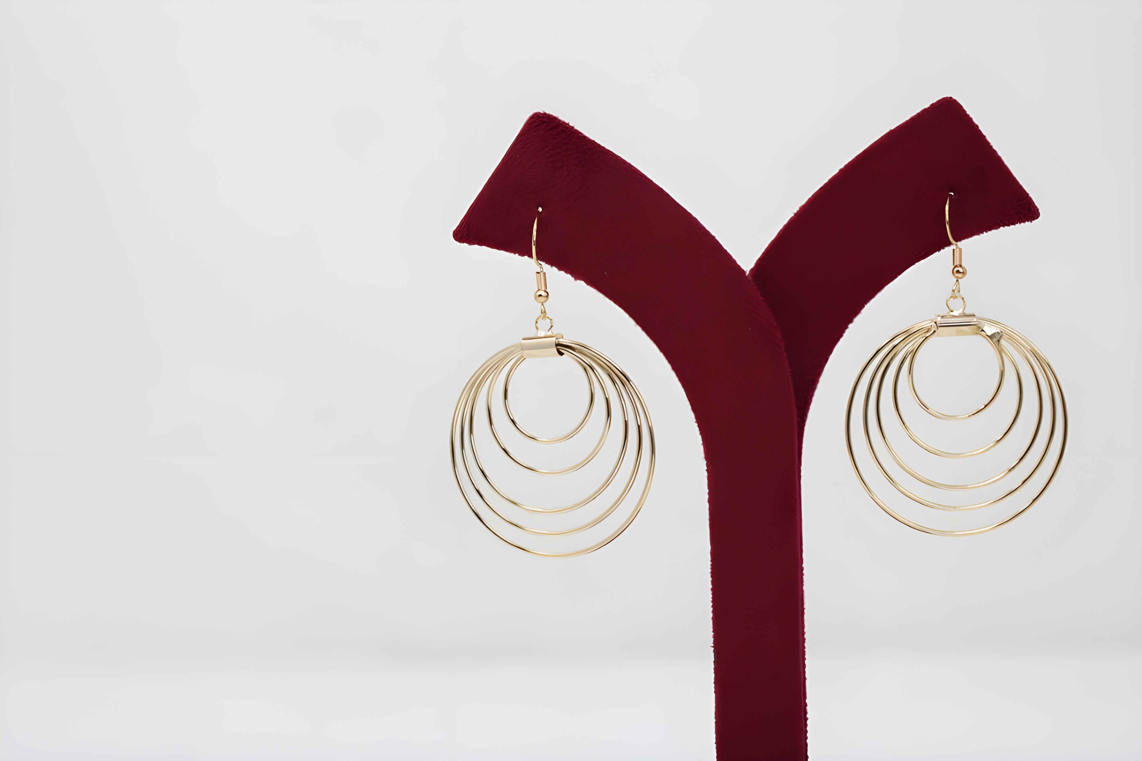 Swirling Duet Hoop Earrings