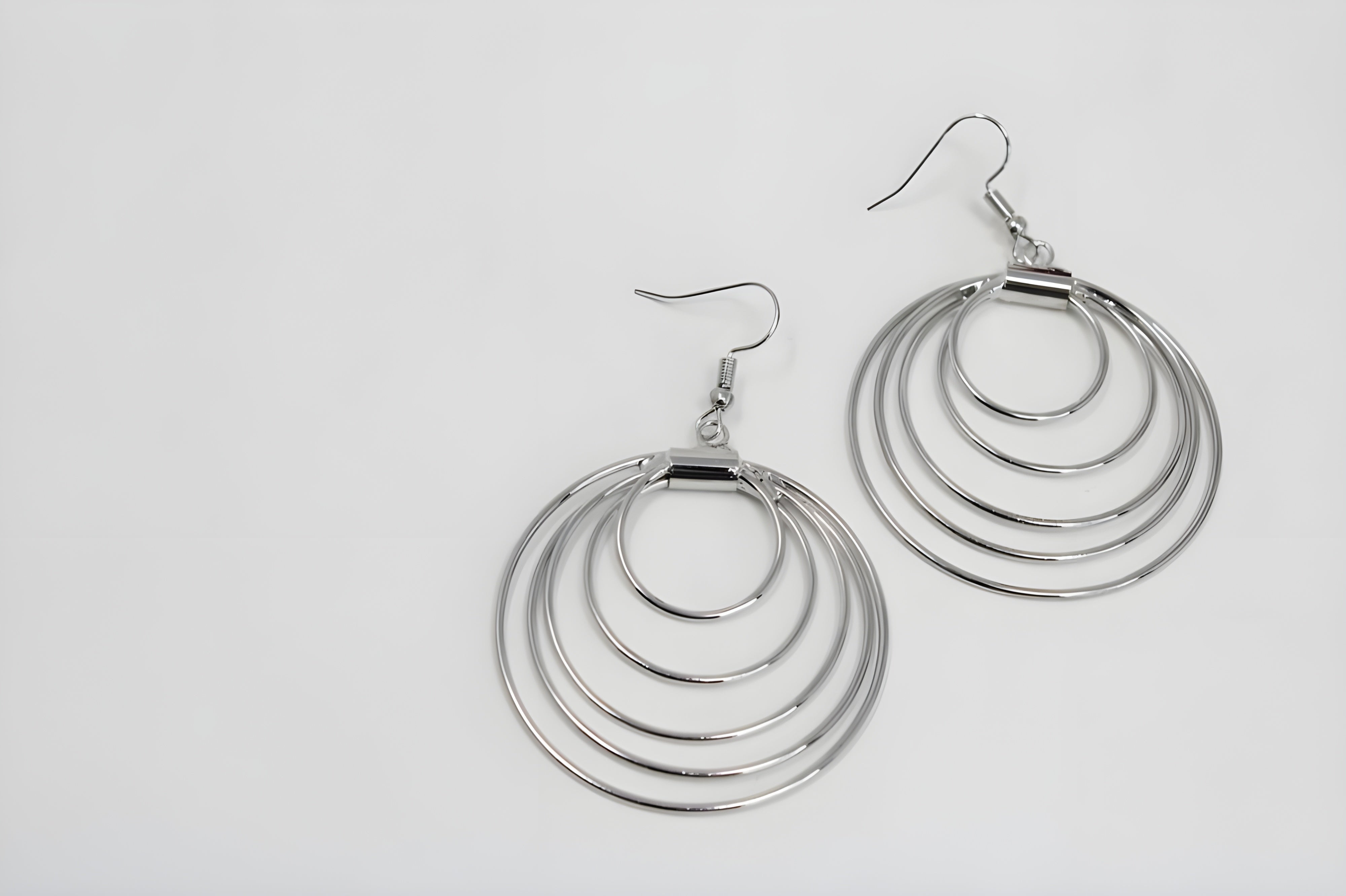 Swirling Duet Hoop Earrings