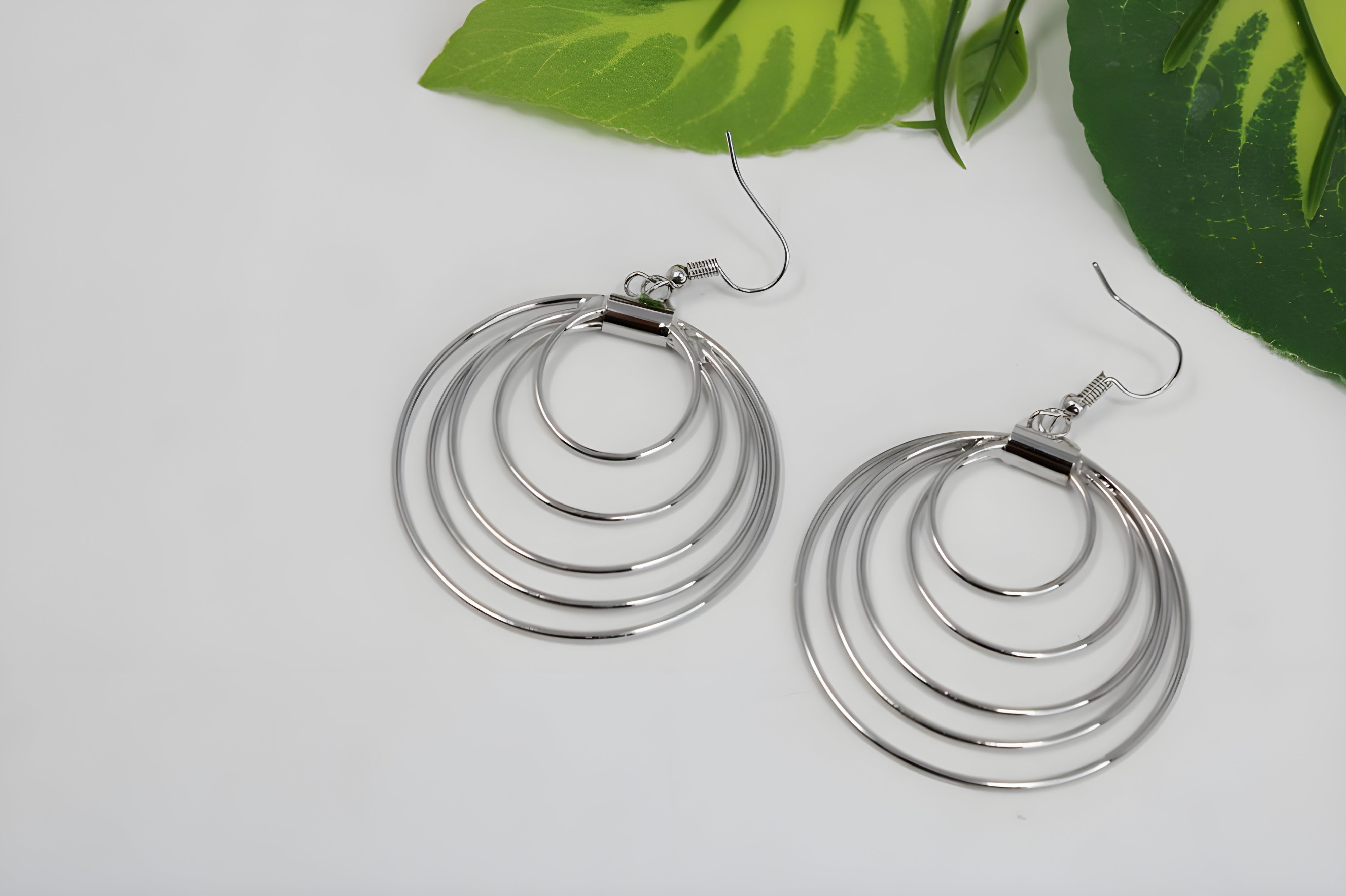 Swirling Duet Hoop Earrings