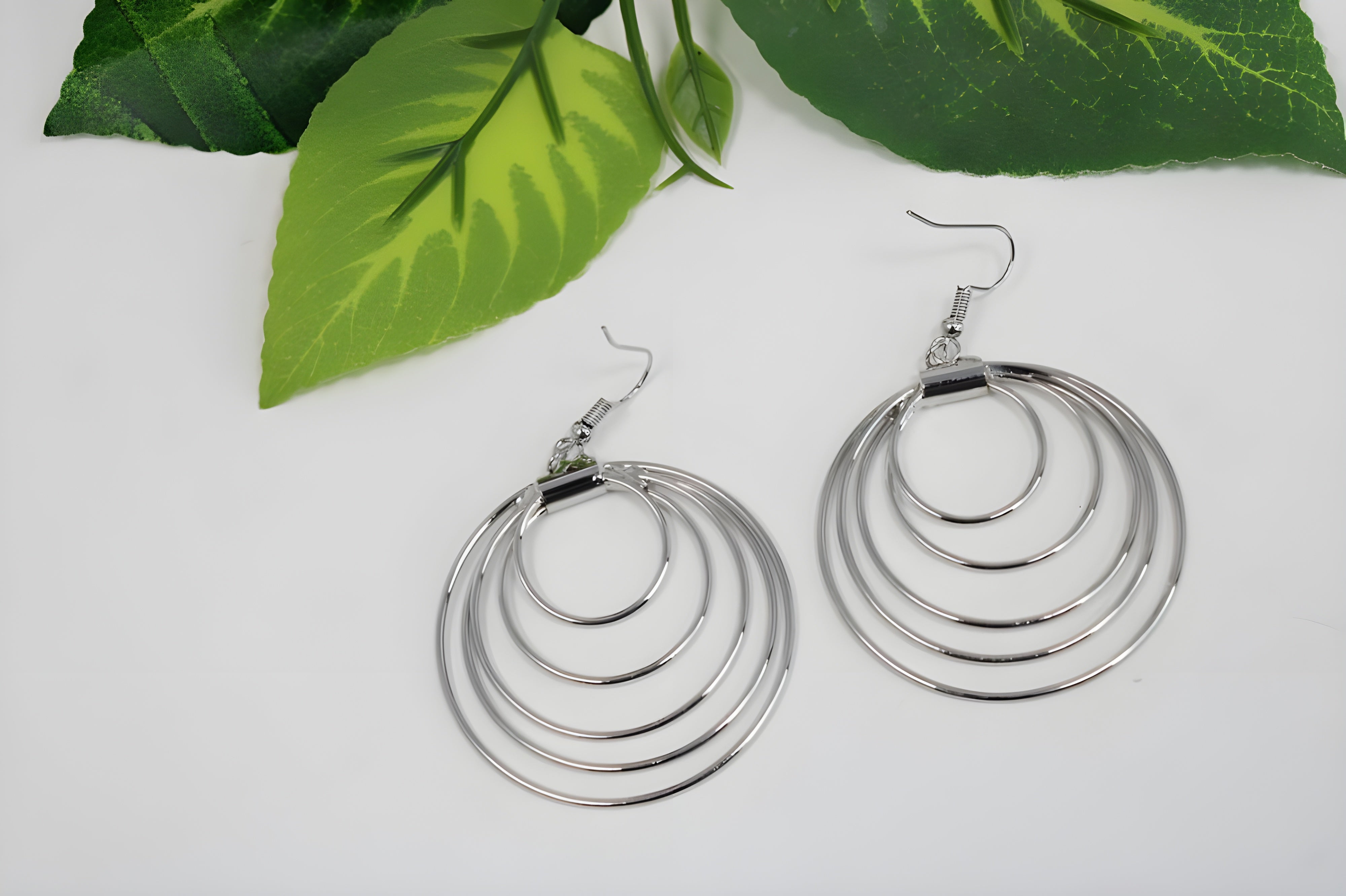 Swirling Duet Hoop Earrings