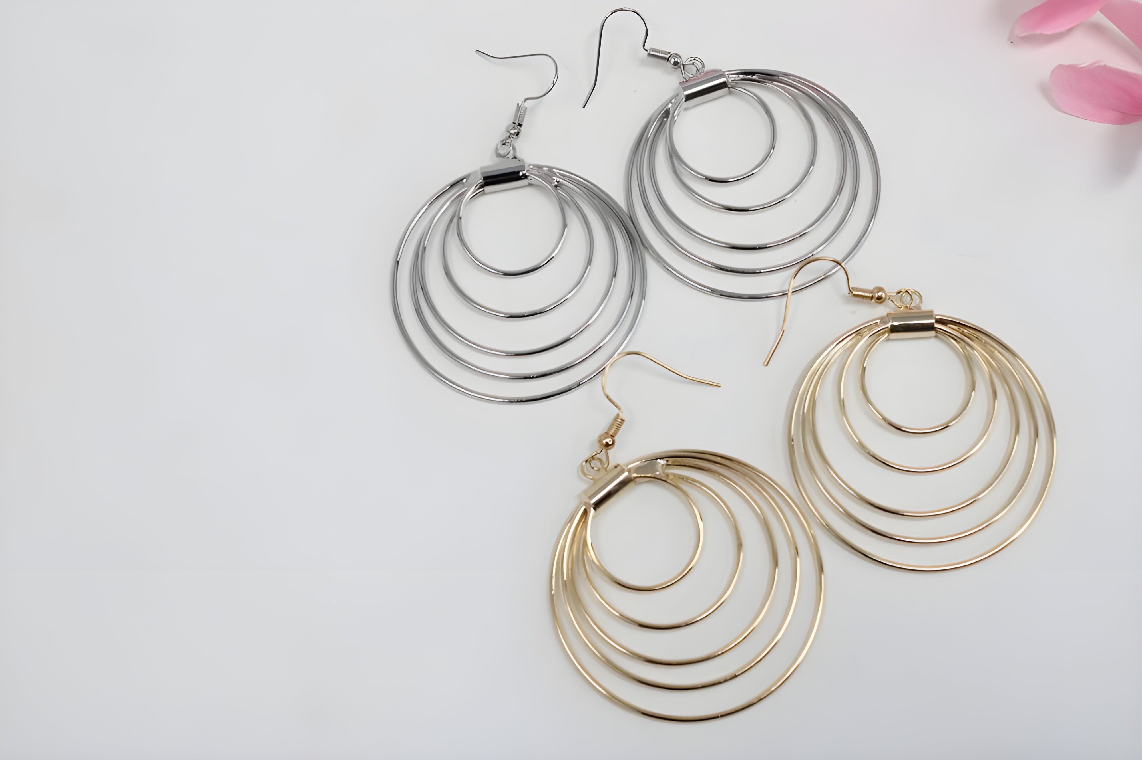 Swirling Duet Hoop Earrings