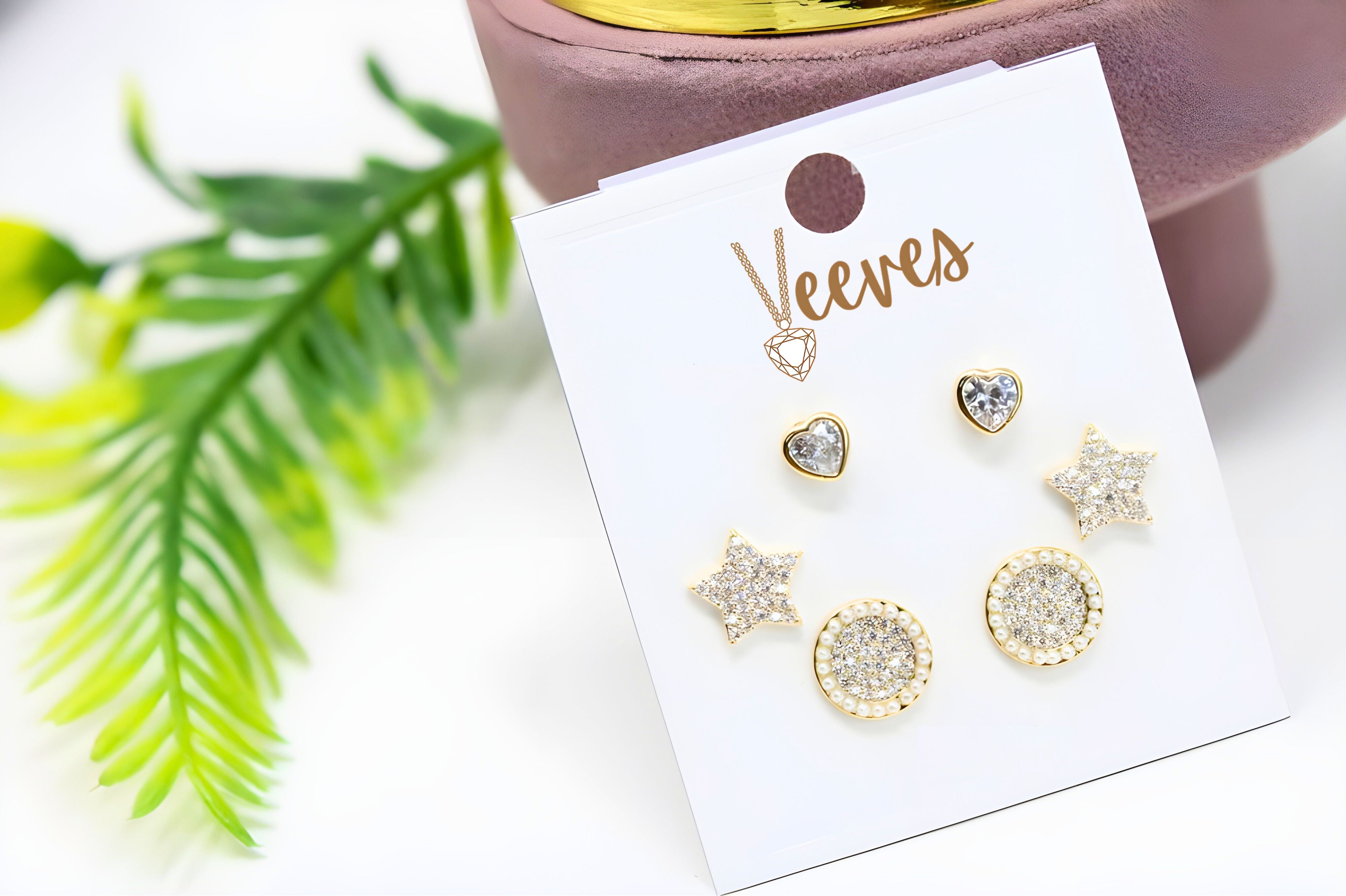 Sparkling 3-Piece Earrings Set