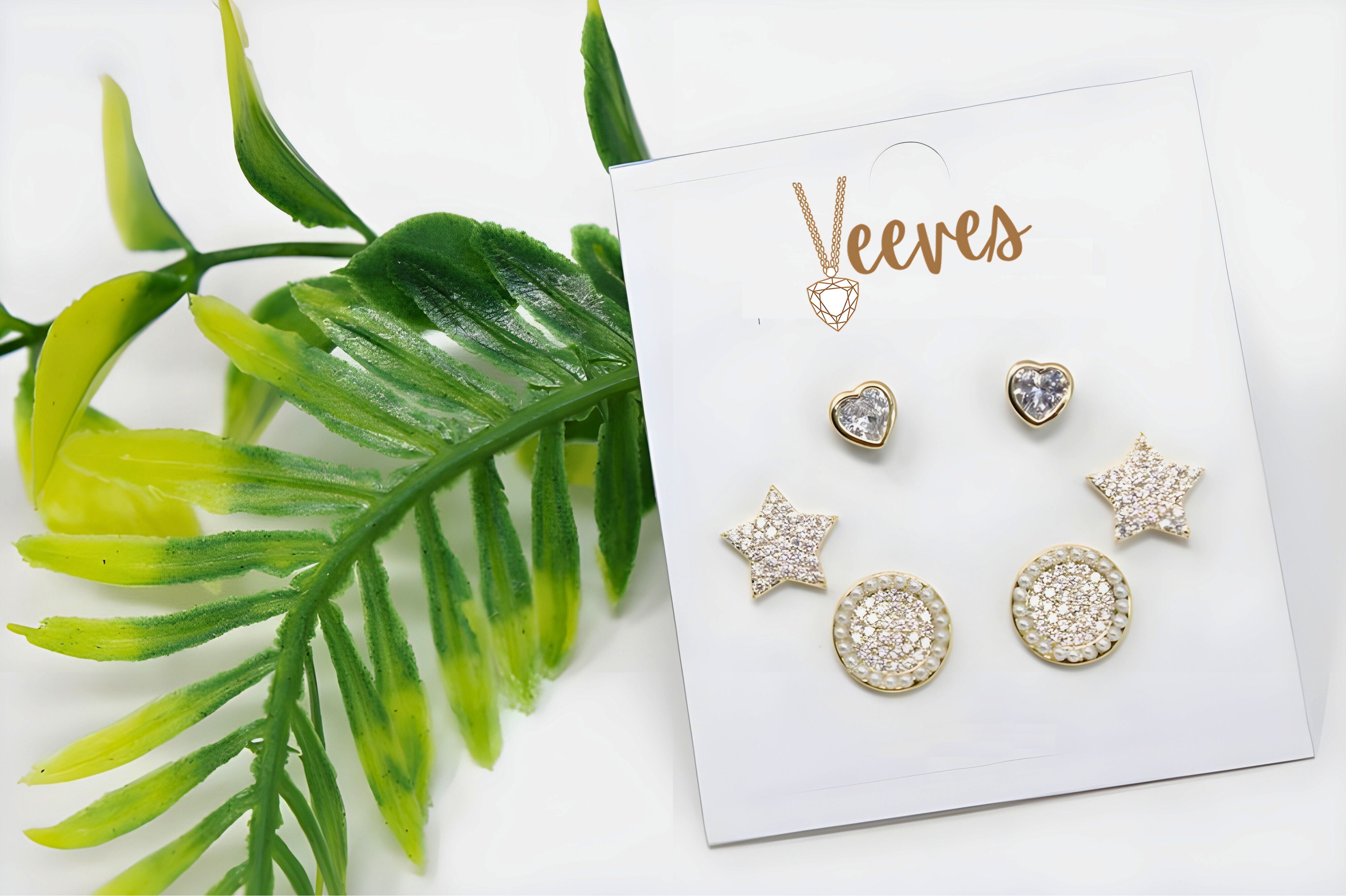 Sparkling 3-Piece Earrings Set