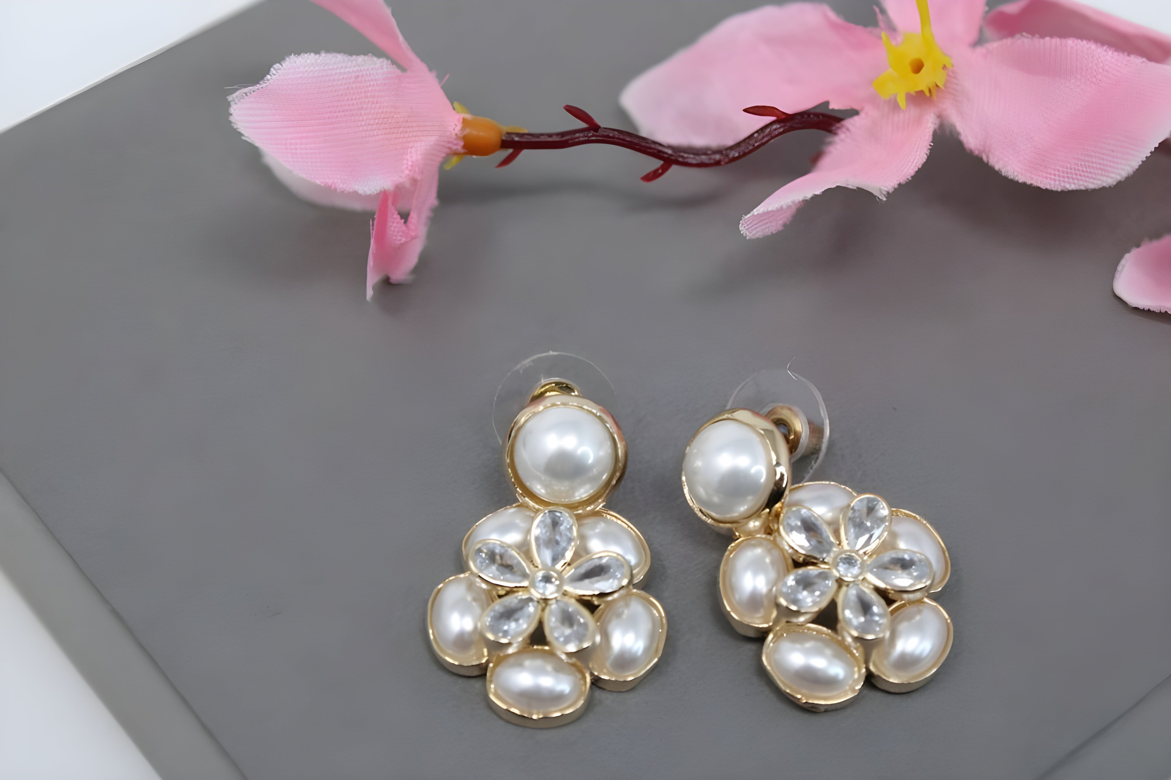 Flourish and Bloom Pearl Earrings Set