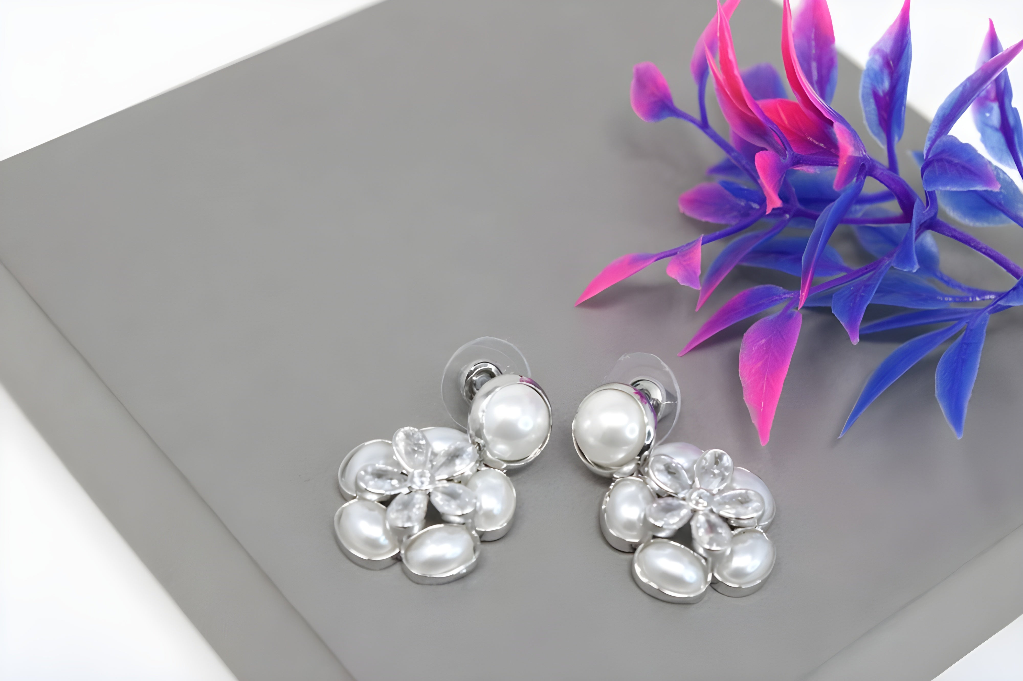 Flourish and Bloom Pearl Earrings Set