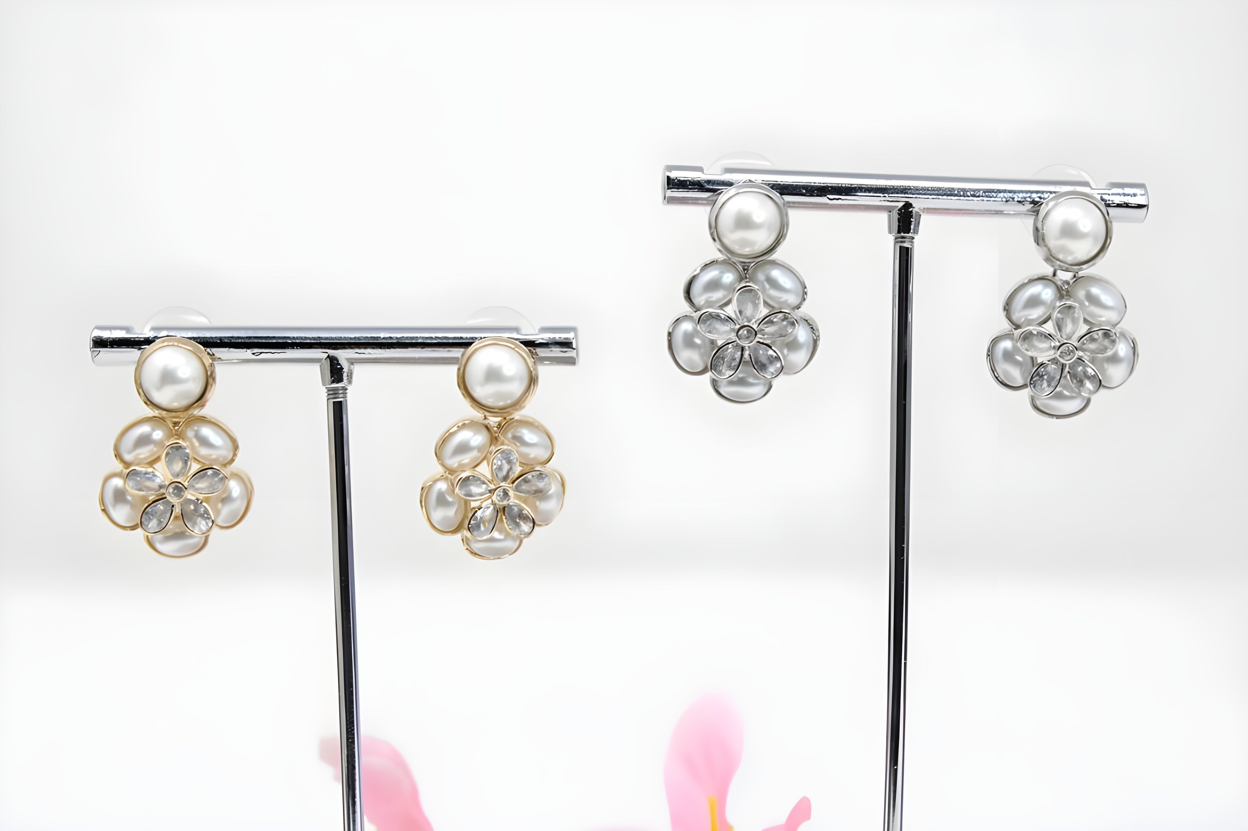 Flourish and Bloom Pearl Earrings Set