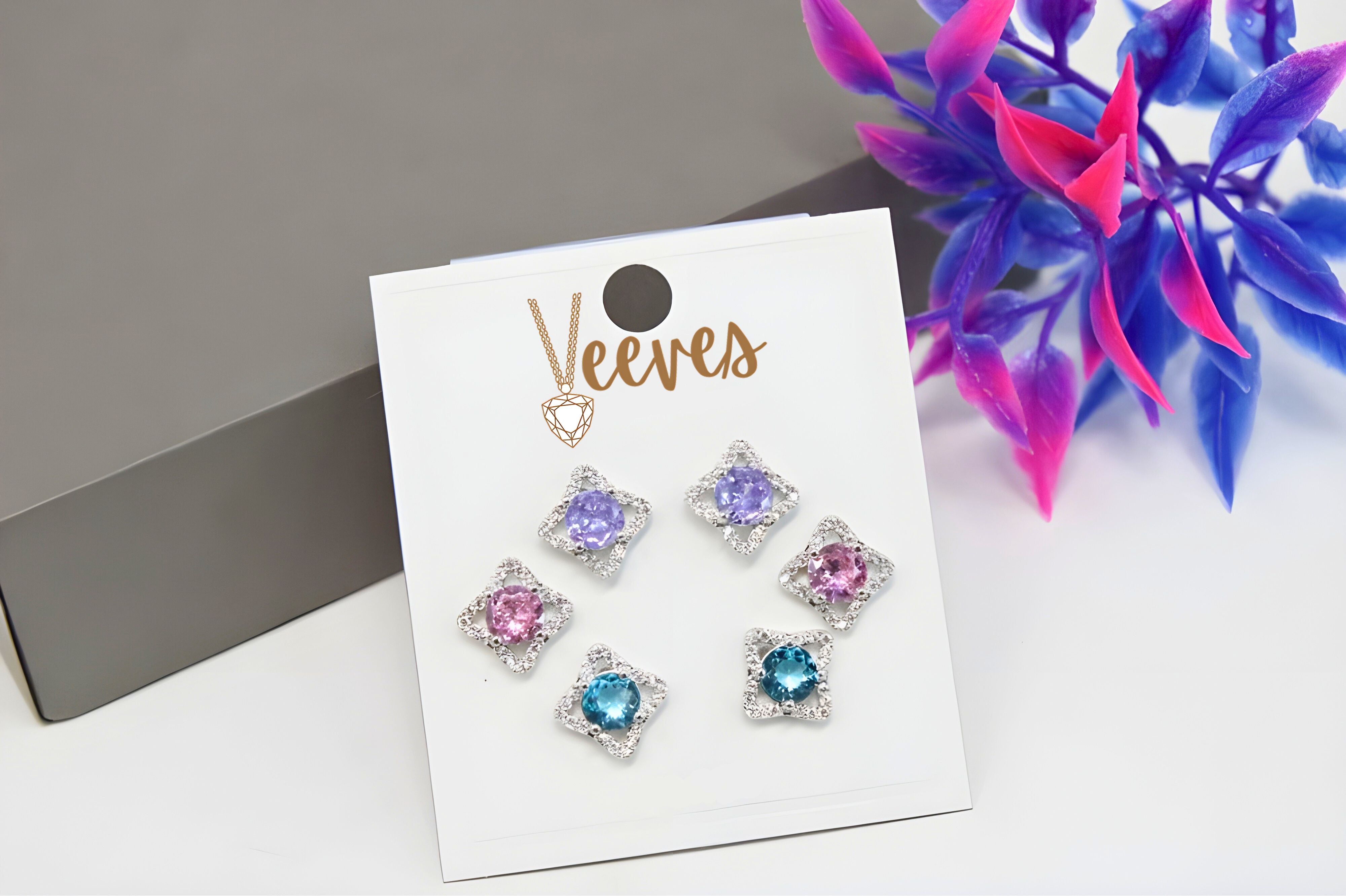 Gemstone Remix Multicolor Earrings 3-Piece